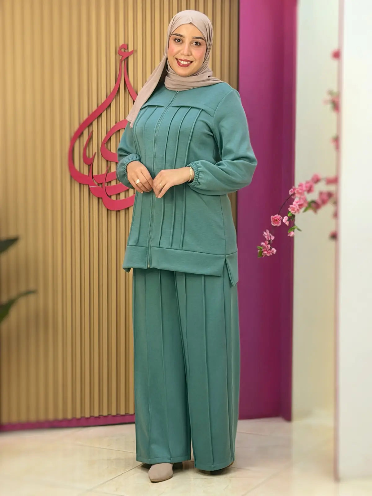 طقم ريم أخضر