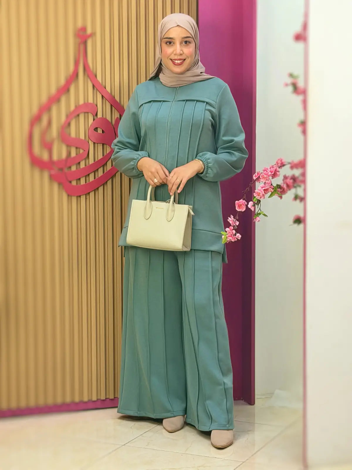 طقم ريم أخضر