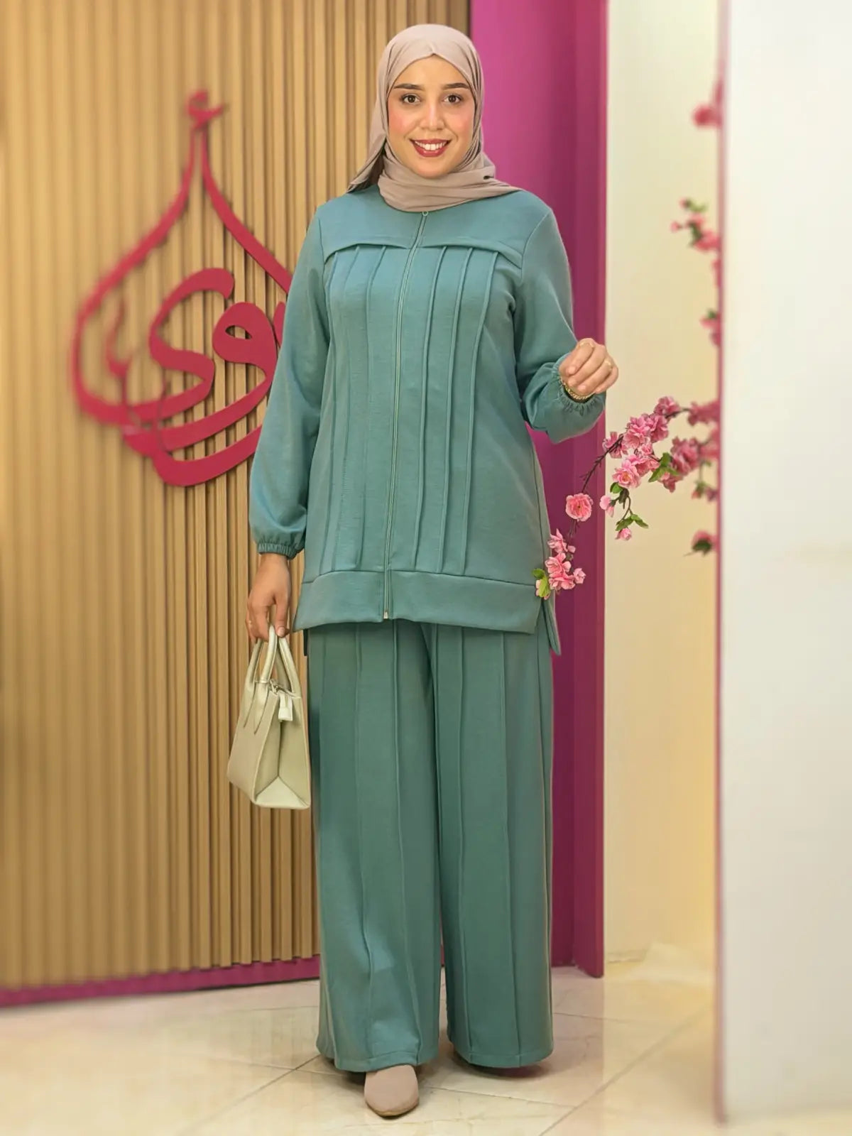طقم ريم أخضر