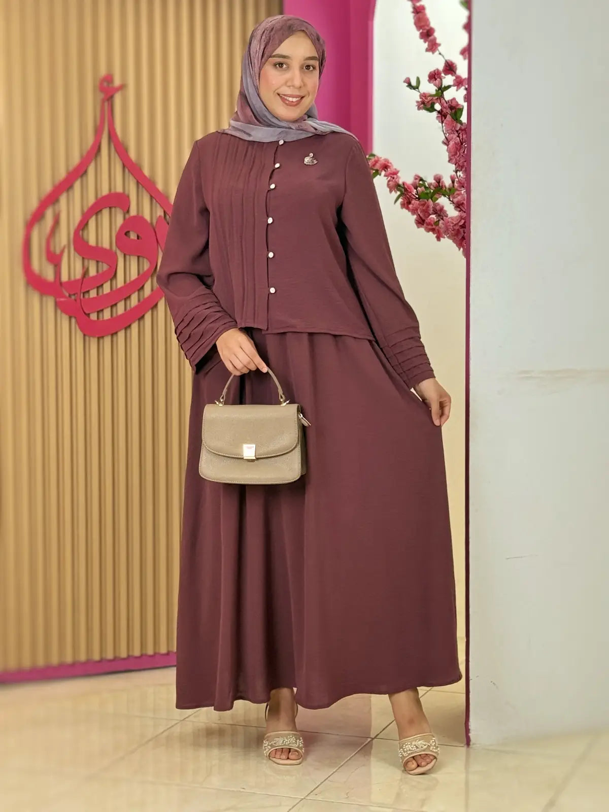 طقم سيليا بنفسجي