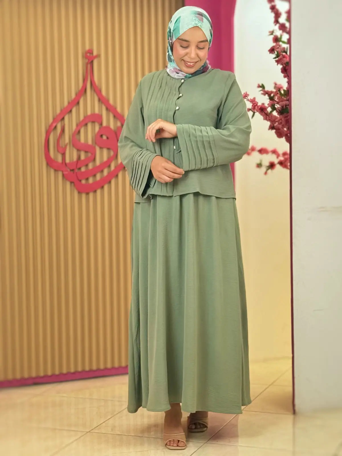 طقم سيليا أخضر