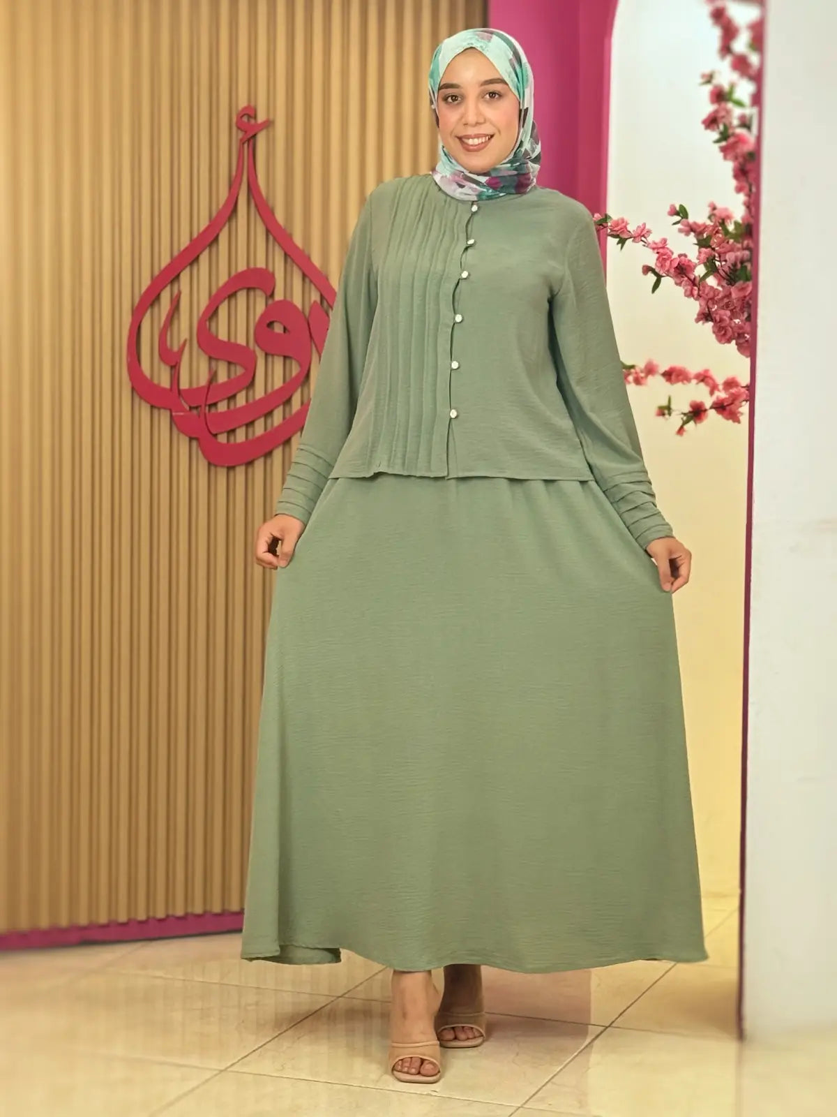 طقم سيليا أخضر
