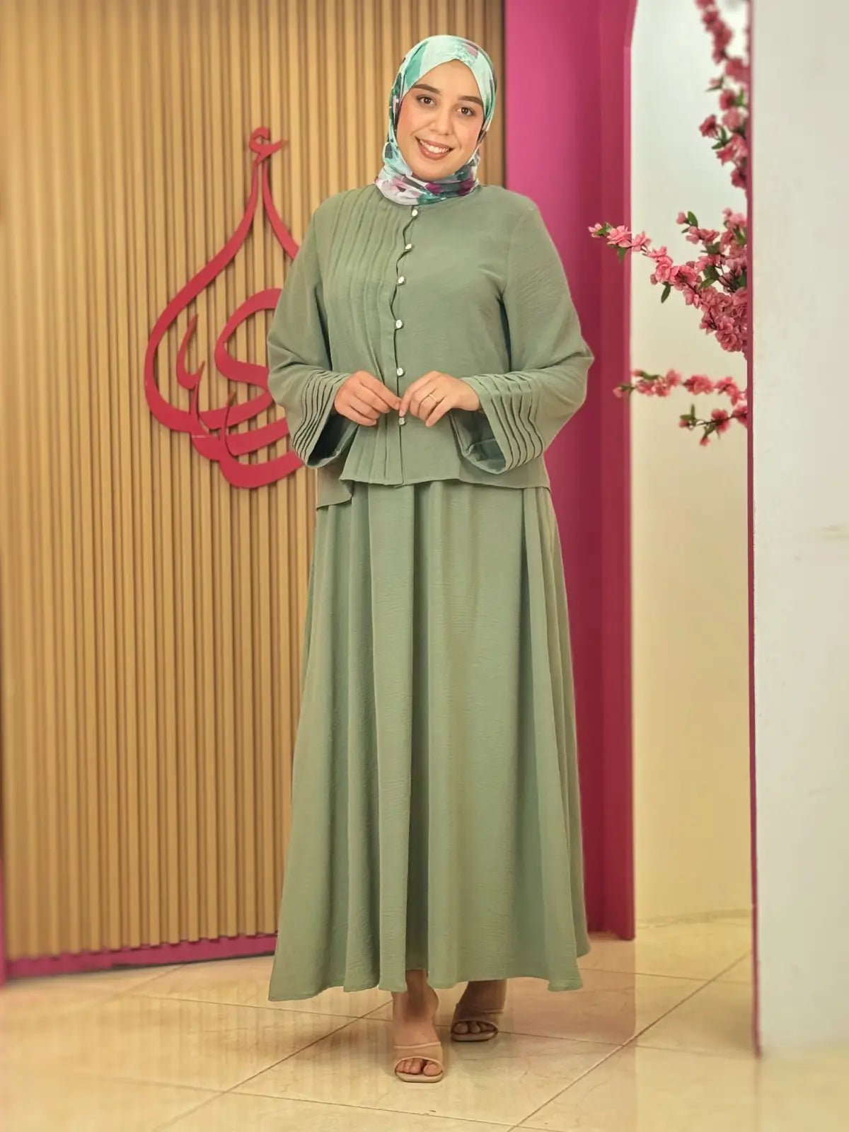 طقم سيليا أخضر