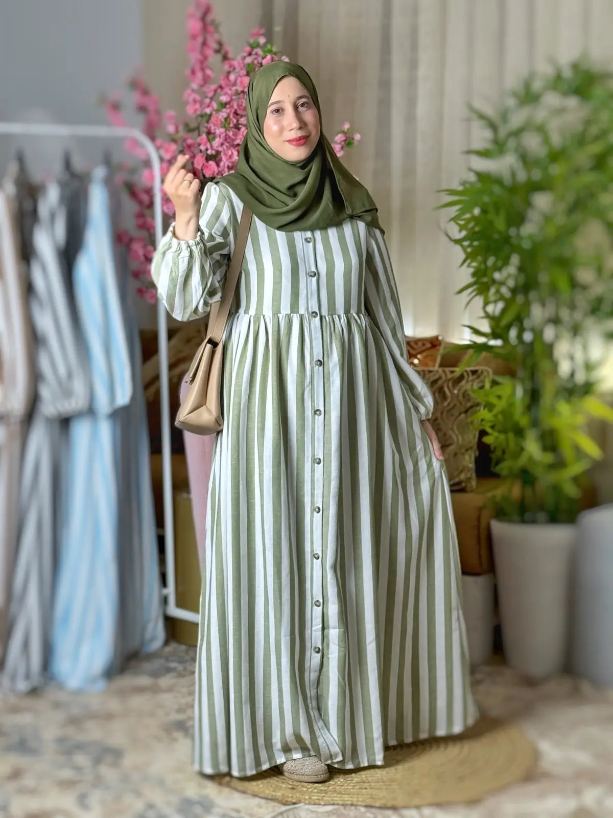 Robe BAHIA Rayée Vert