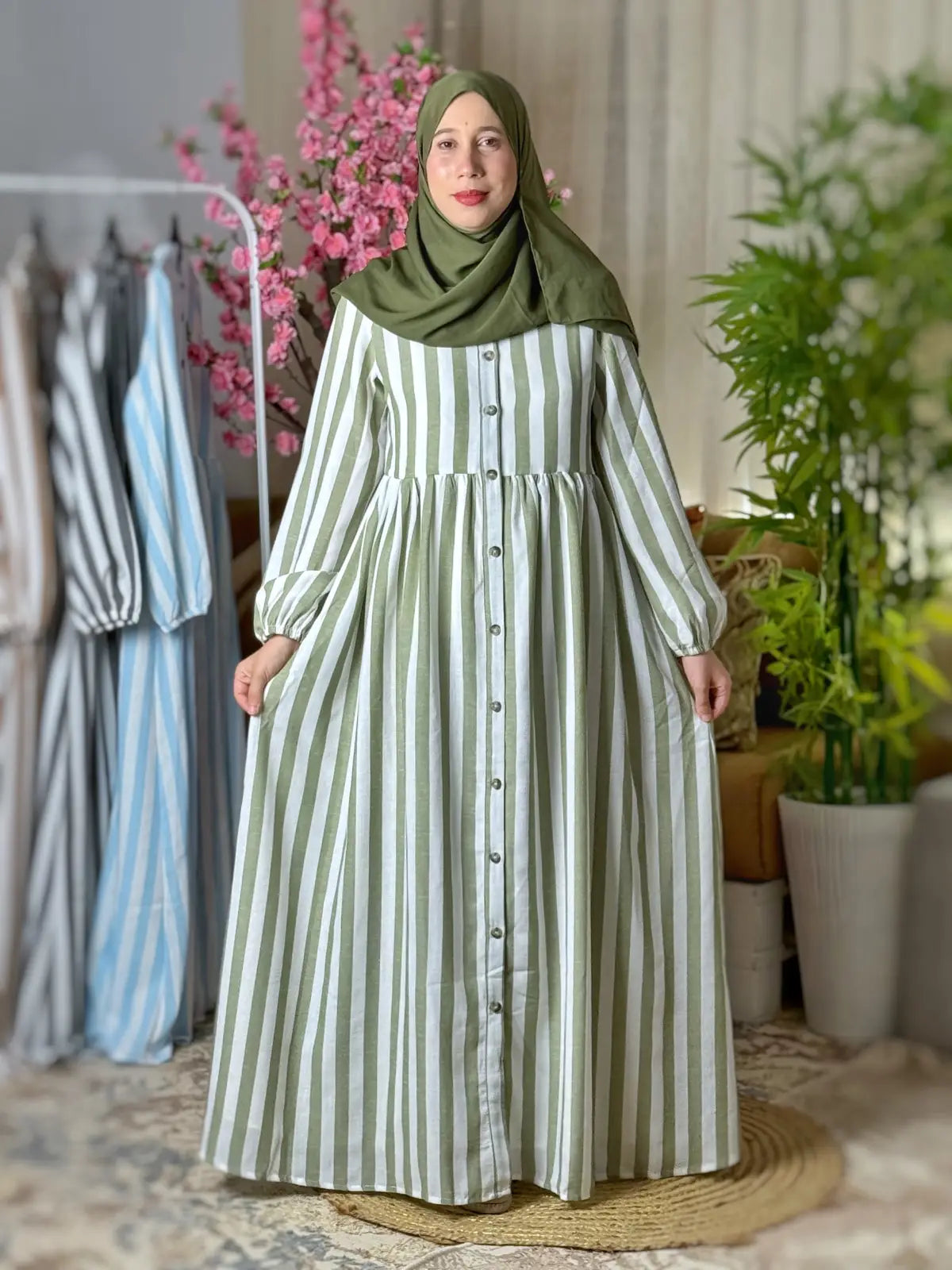 Robe BAHIA Rayée Vert