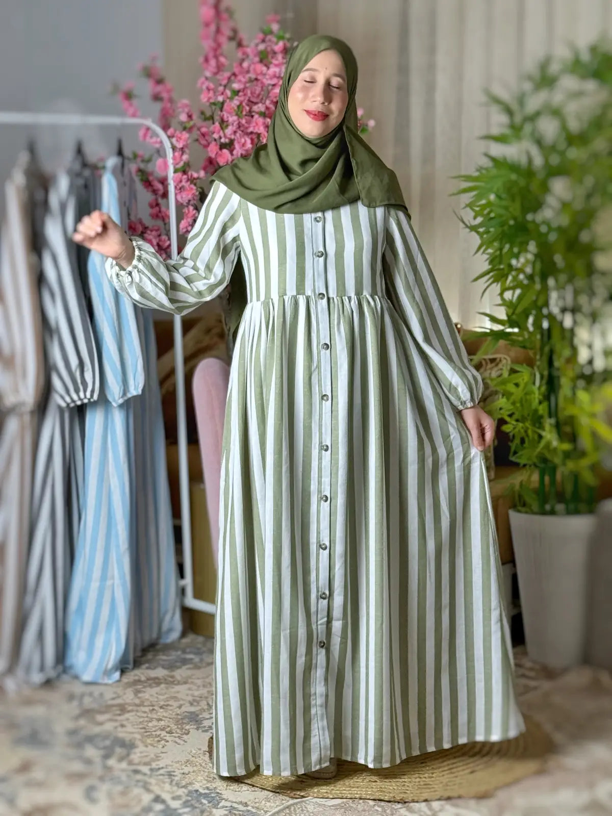 Robe BAHIA Rayée Vert