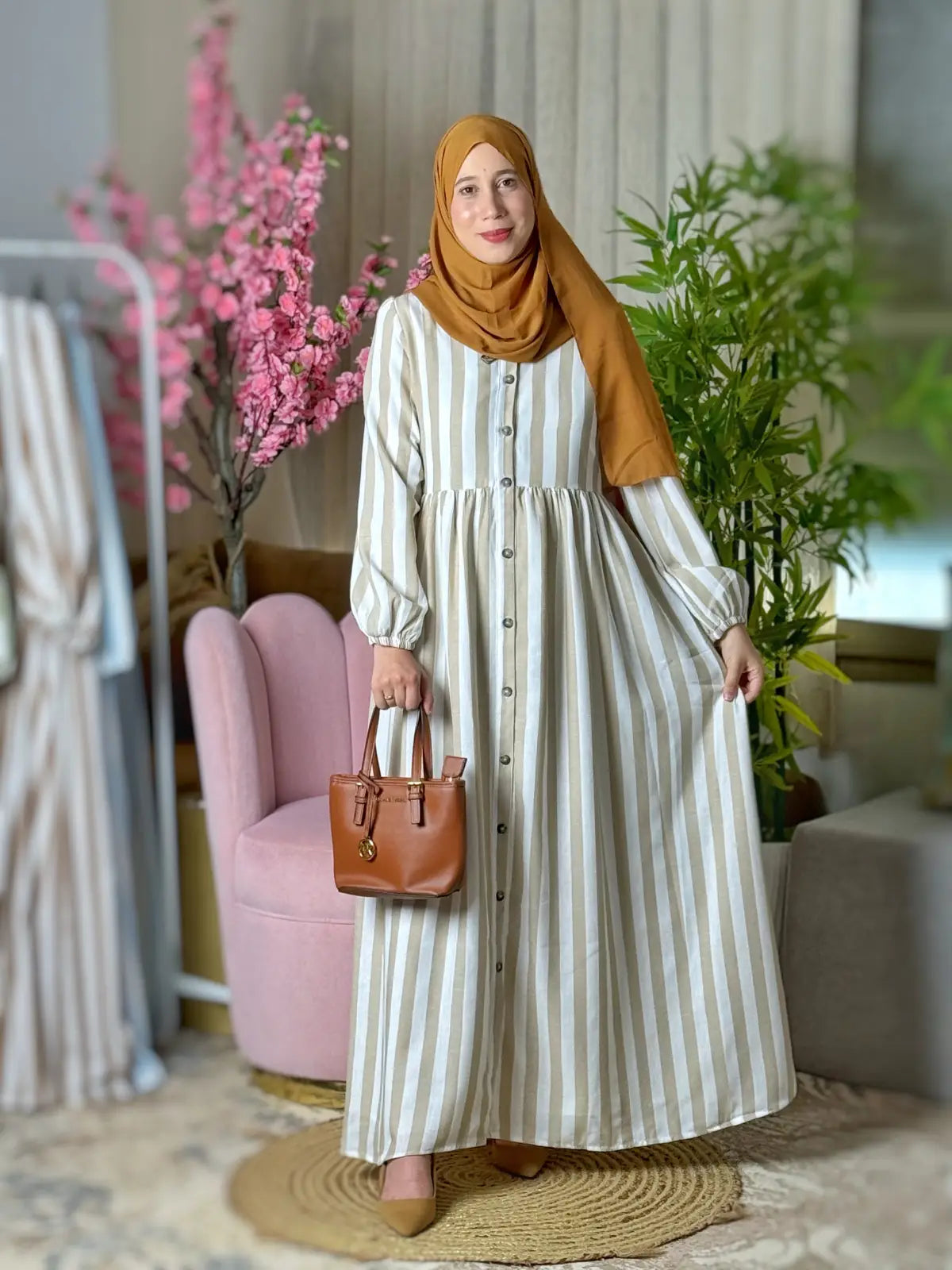 Robe BAHIA Rayée Beige