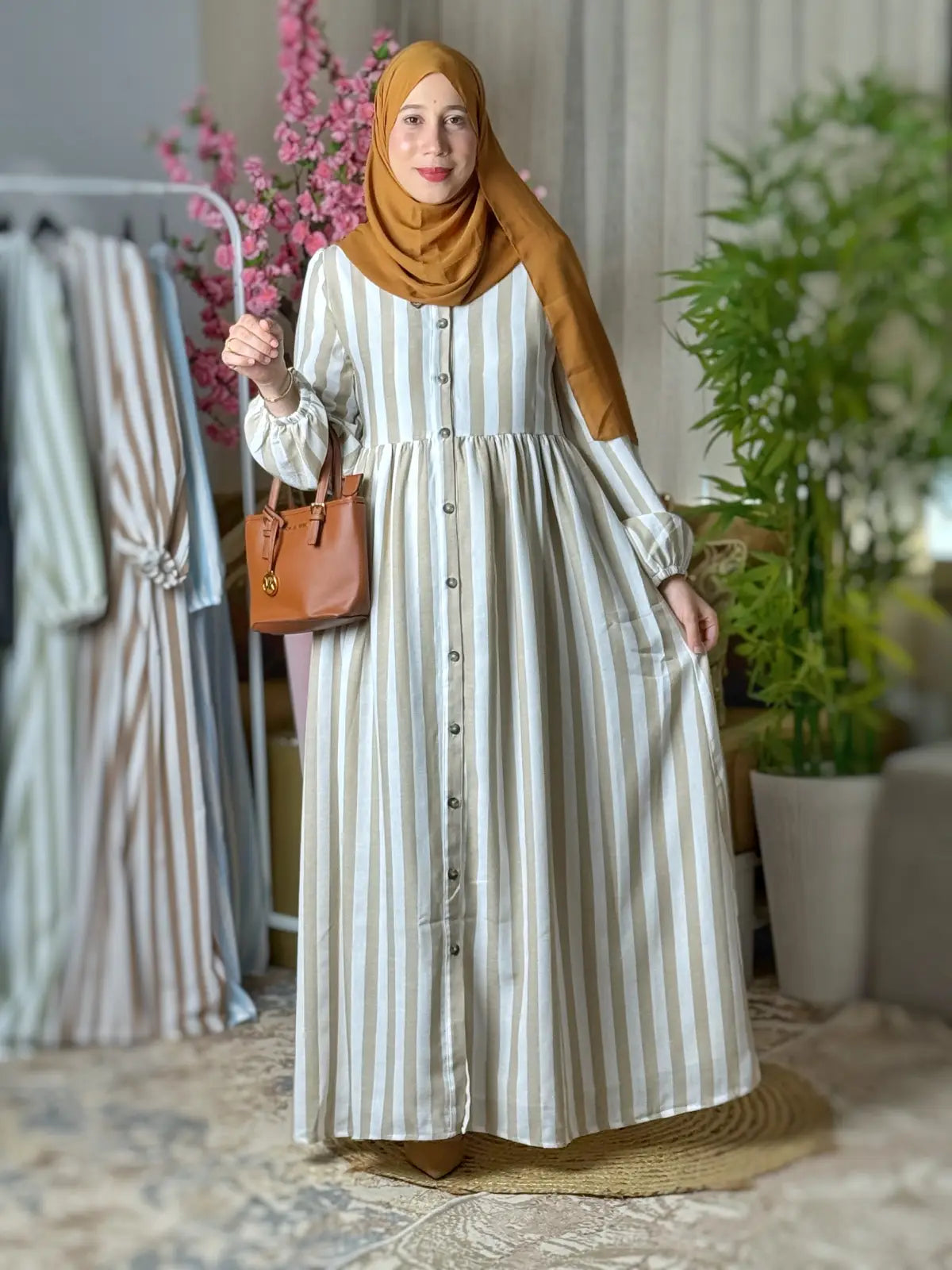 Robe BAHIA Rayée Beige