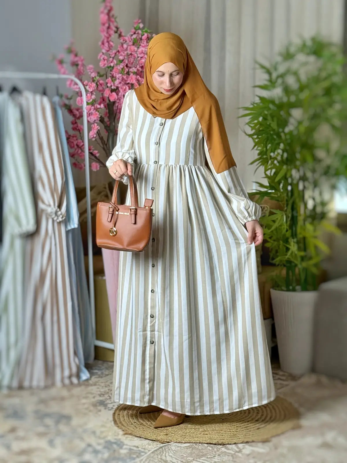 Robe BAHIA Rayée Beige