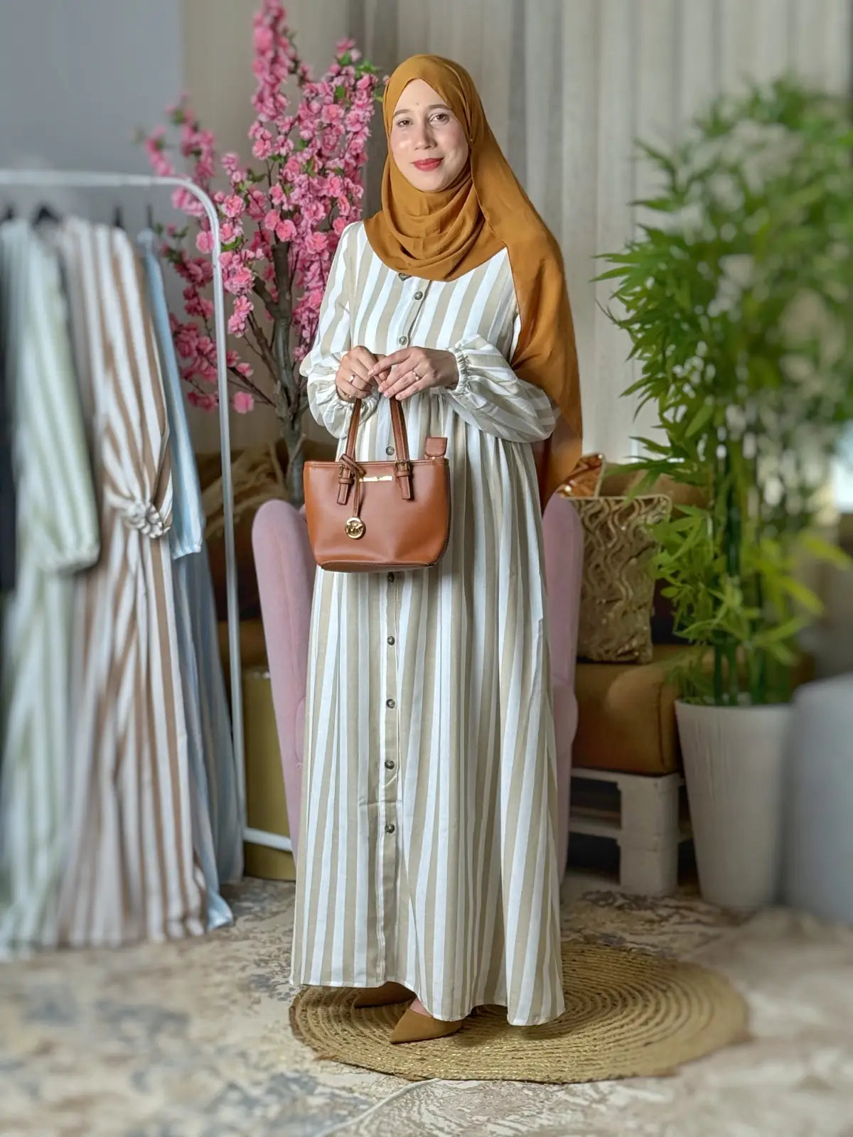 Robe BAHIA Rayée Beige