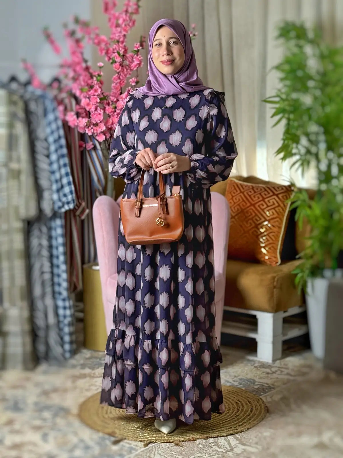 فستان عليّة بنفسجي