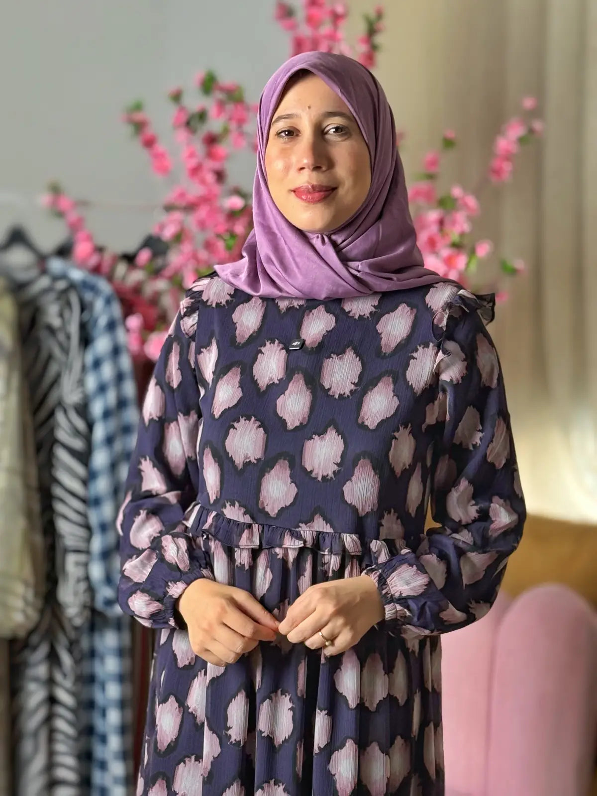 فستان عليّة بنفسجي