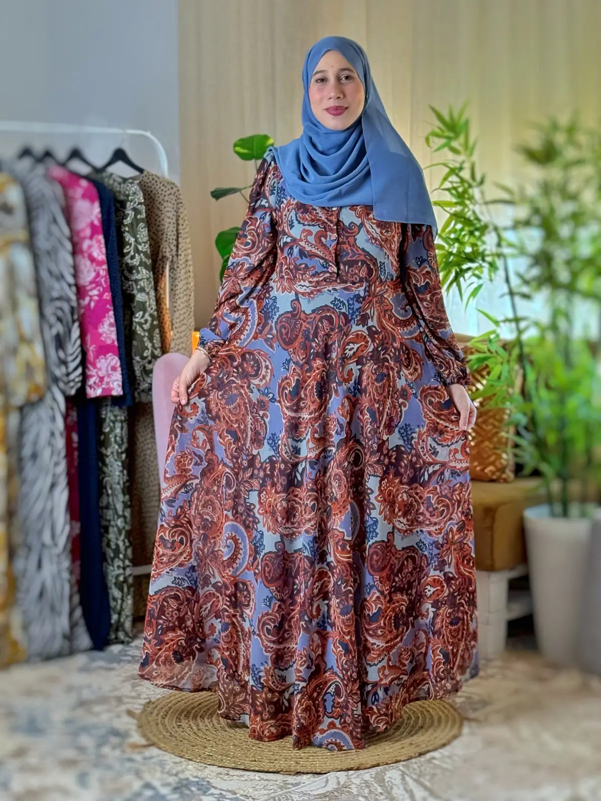 فستان فنة بني