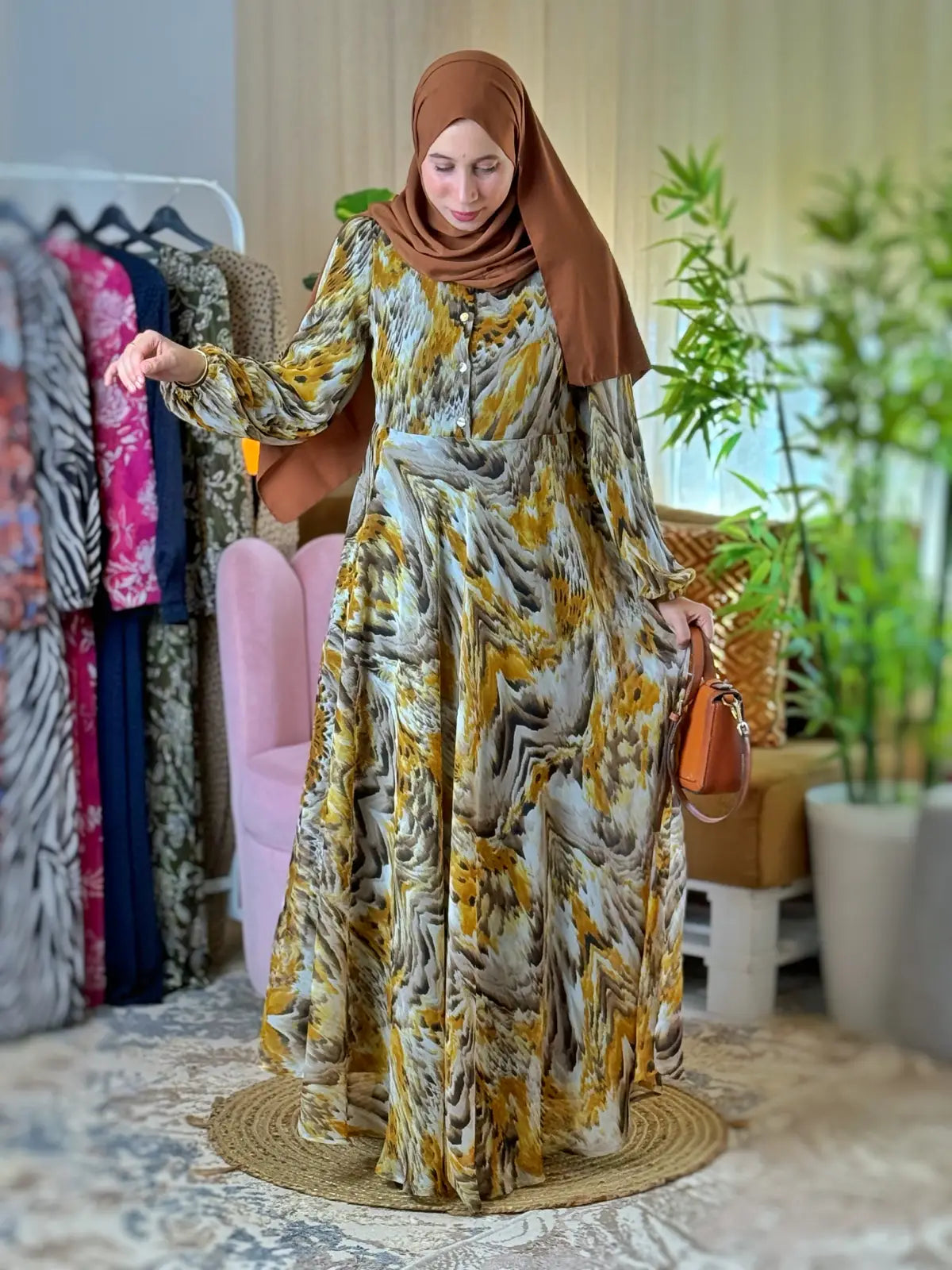 فستان فنة أصفر