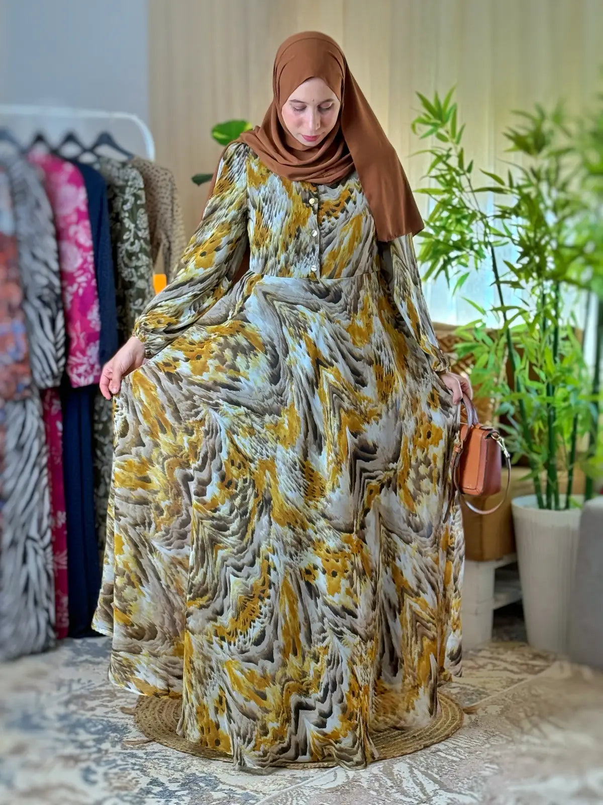 فستان فنة أصفر