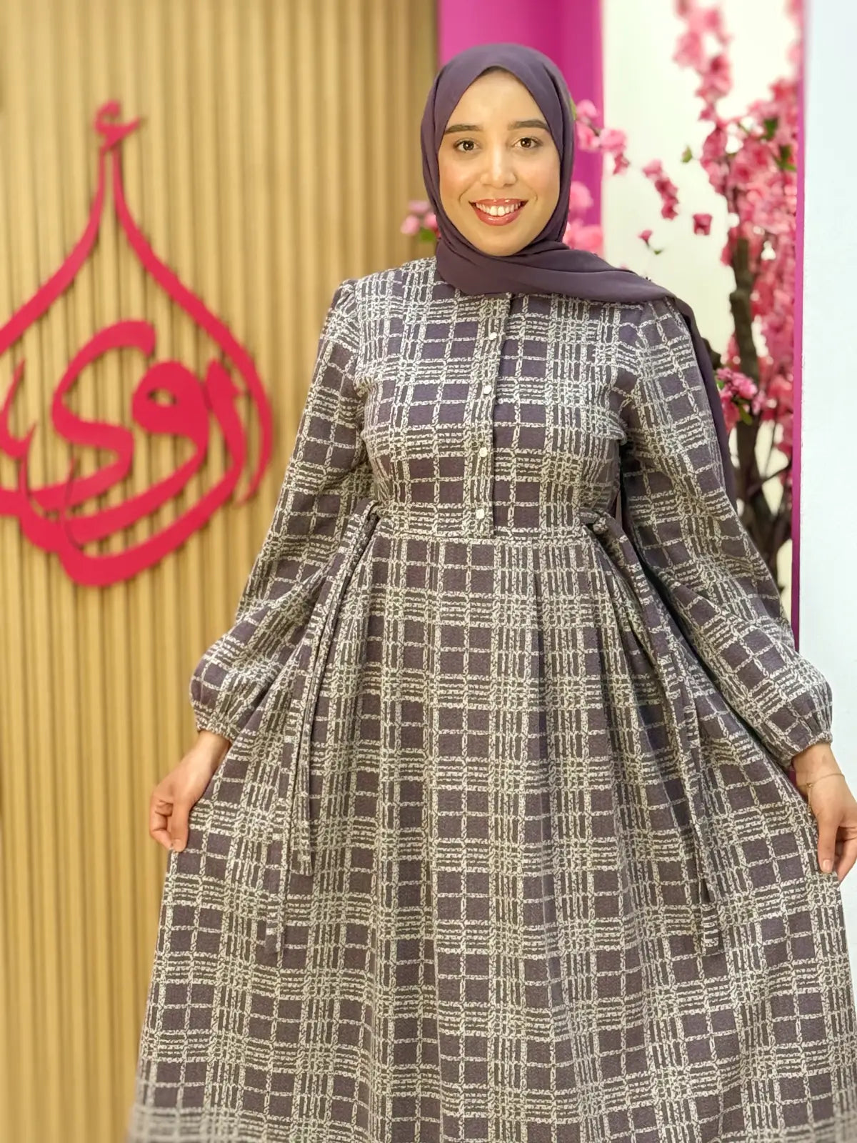 فستان دفئ بنفسجي