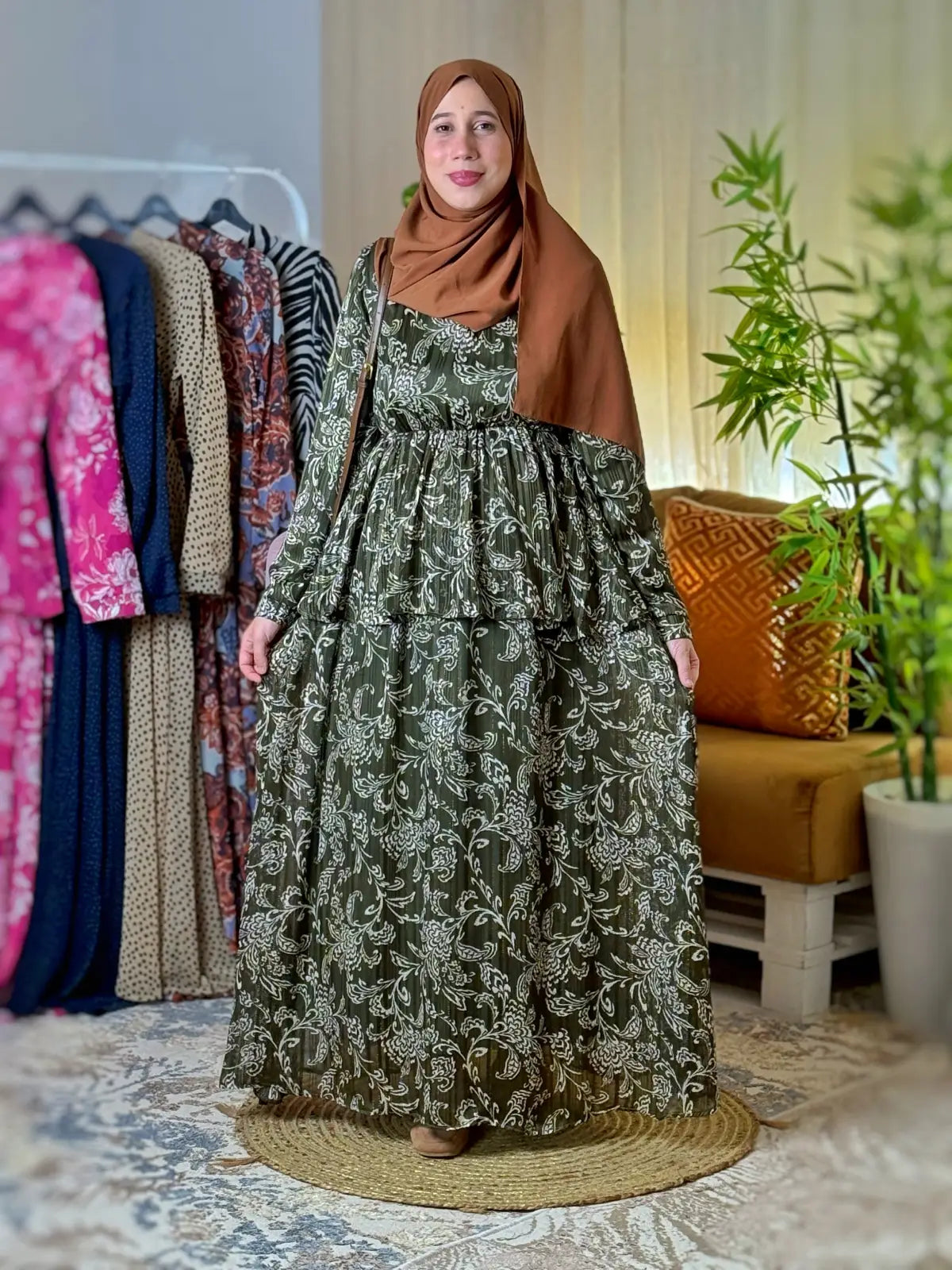 فستان نهى أخضر