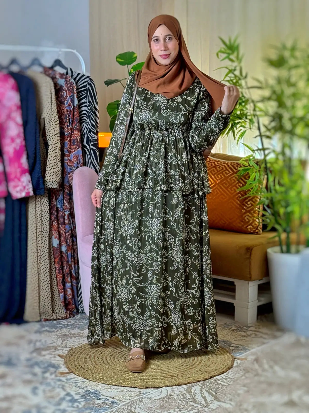 فستان نهى أخضر