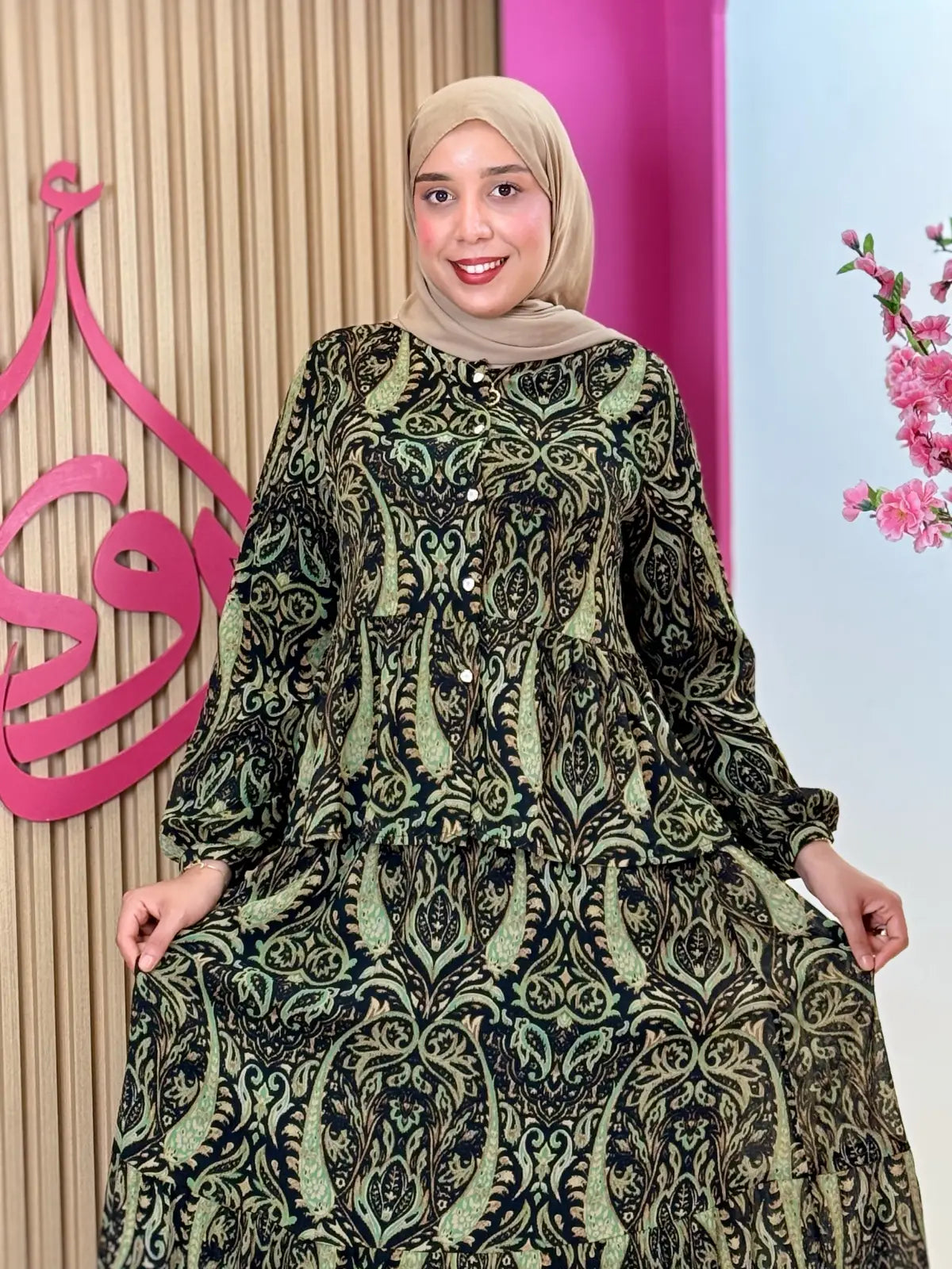طقم جليلة أخضر