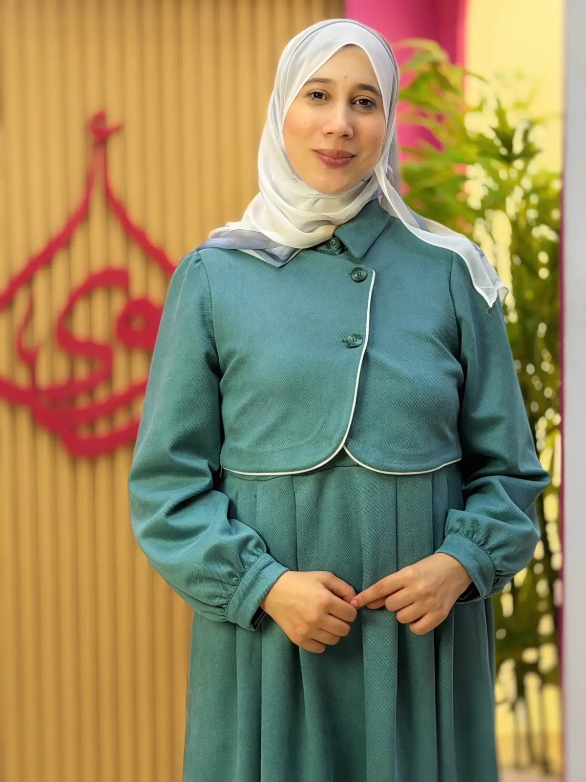 فستان طيب تركوازي