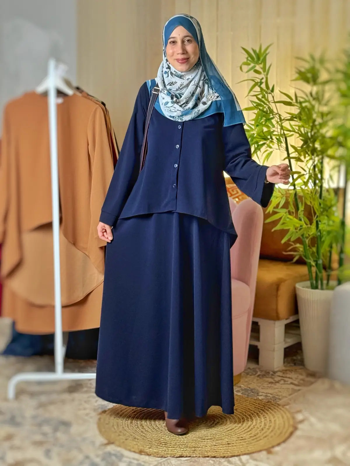 طقم وقار أزرق غامق