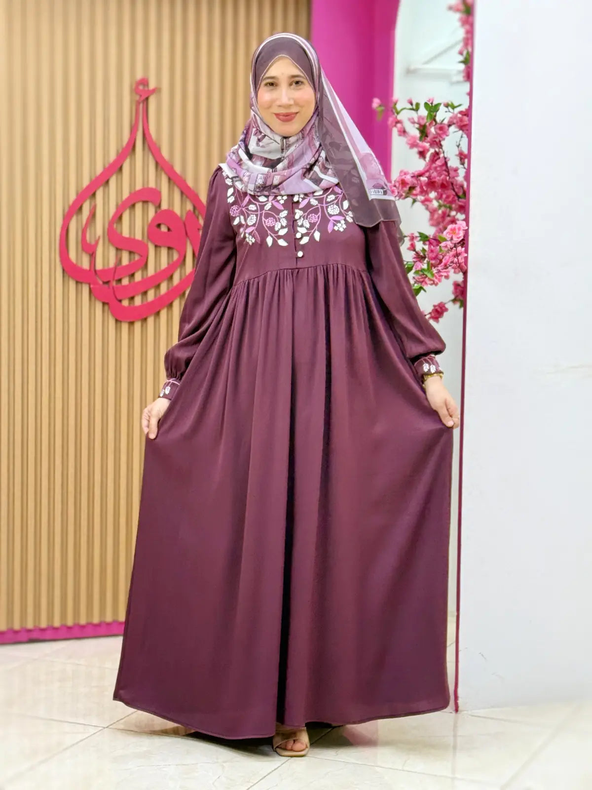فستان هيام أرجواني