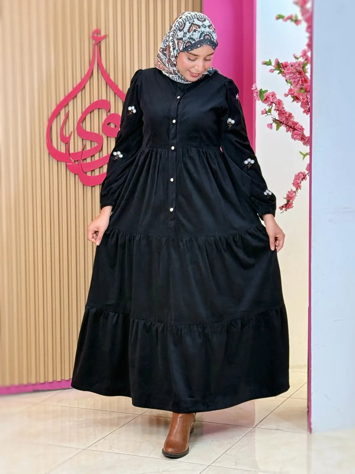 فستان سديم أسود