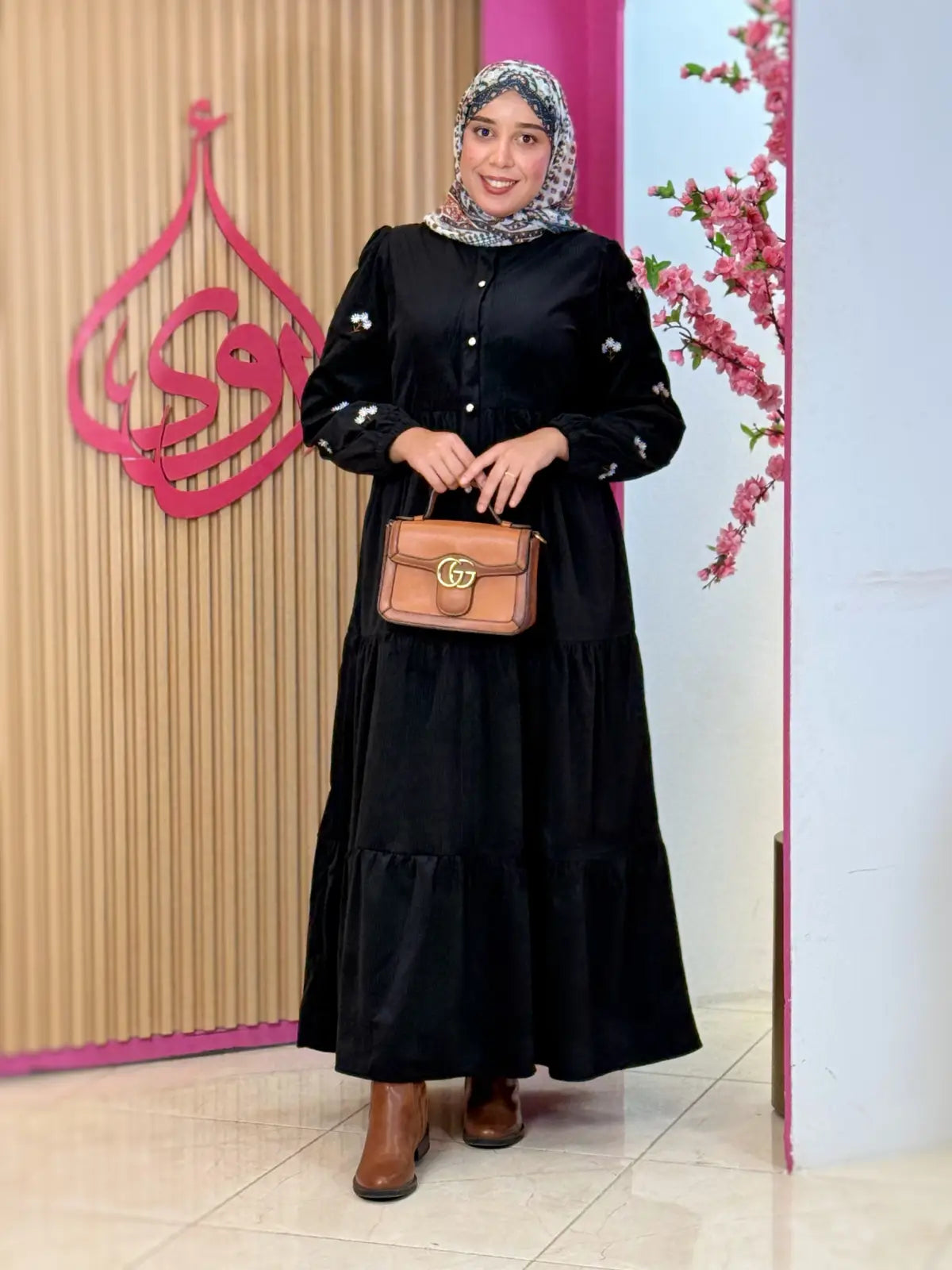 فستان سديم أسود