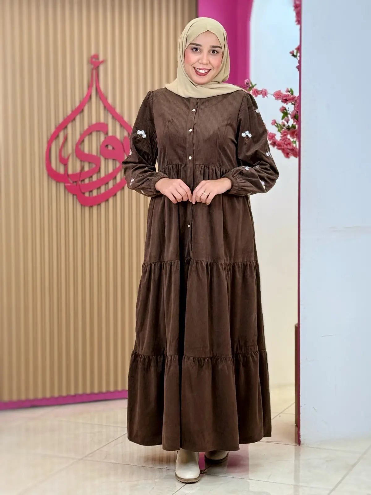 فستان سديم شكلاطي