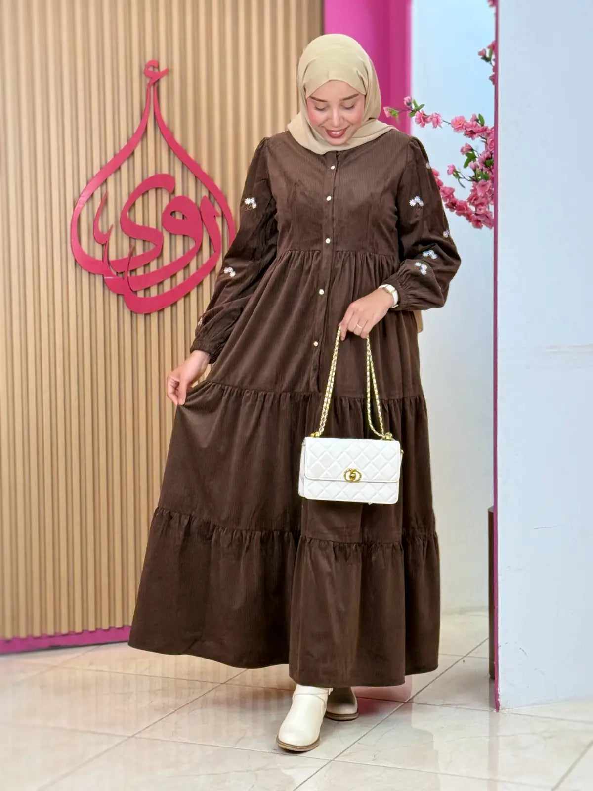 فستان سديم شكلاطي