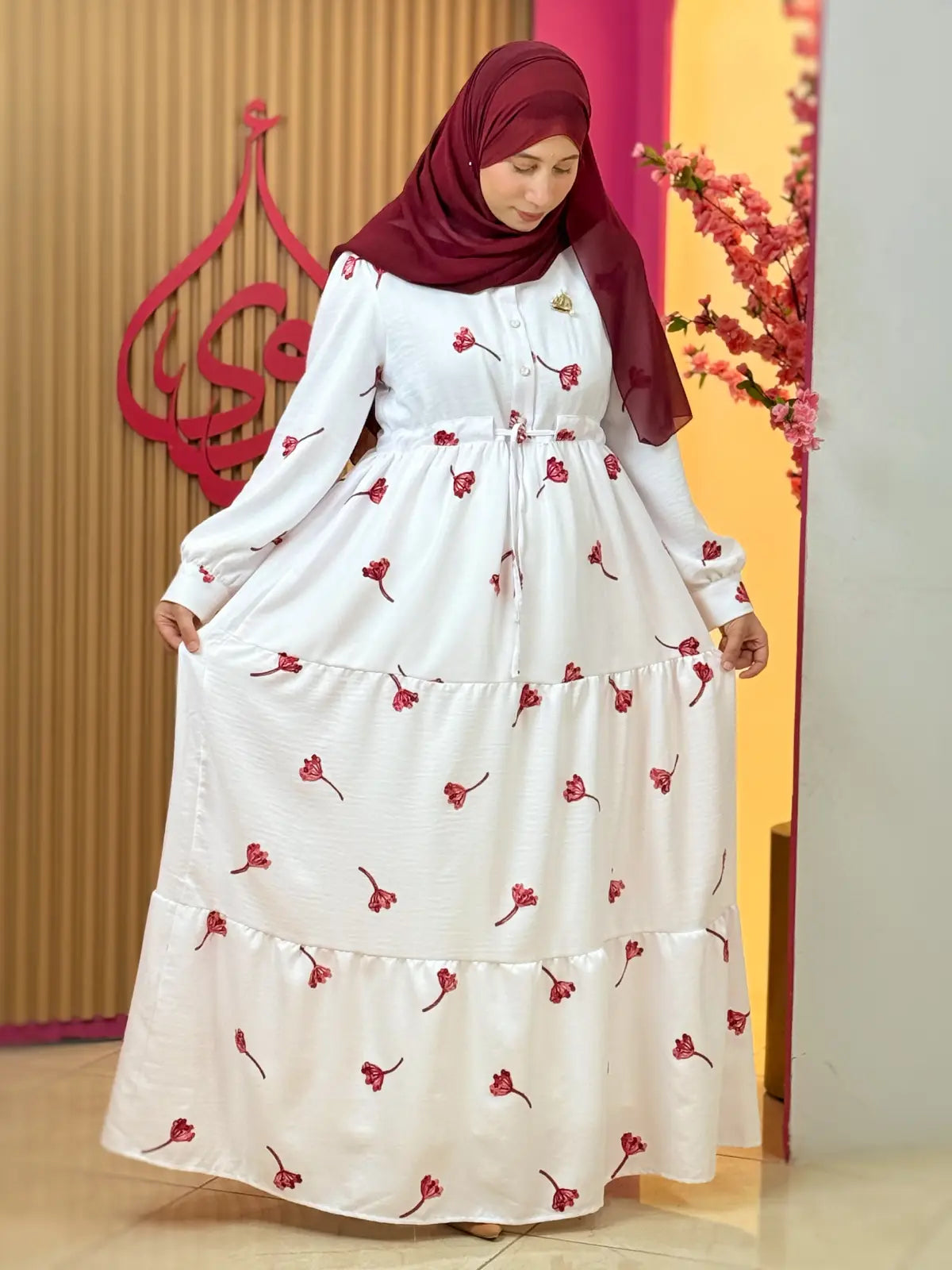 فستان تازيري أحمر