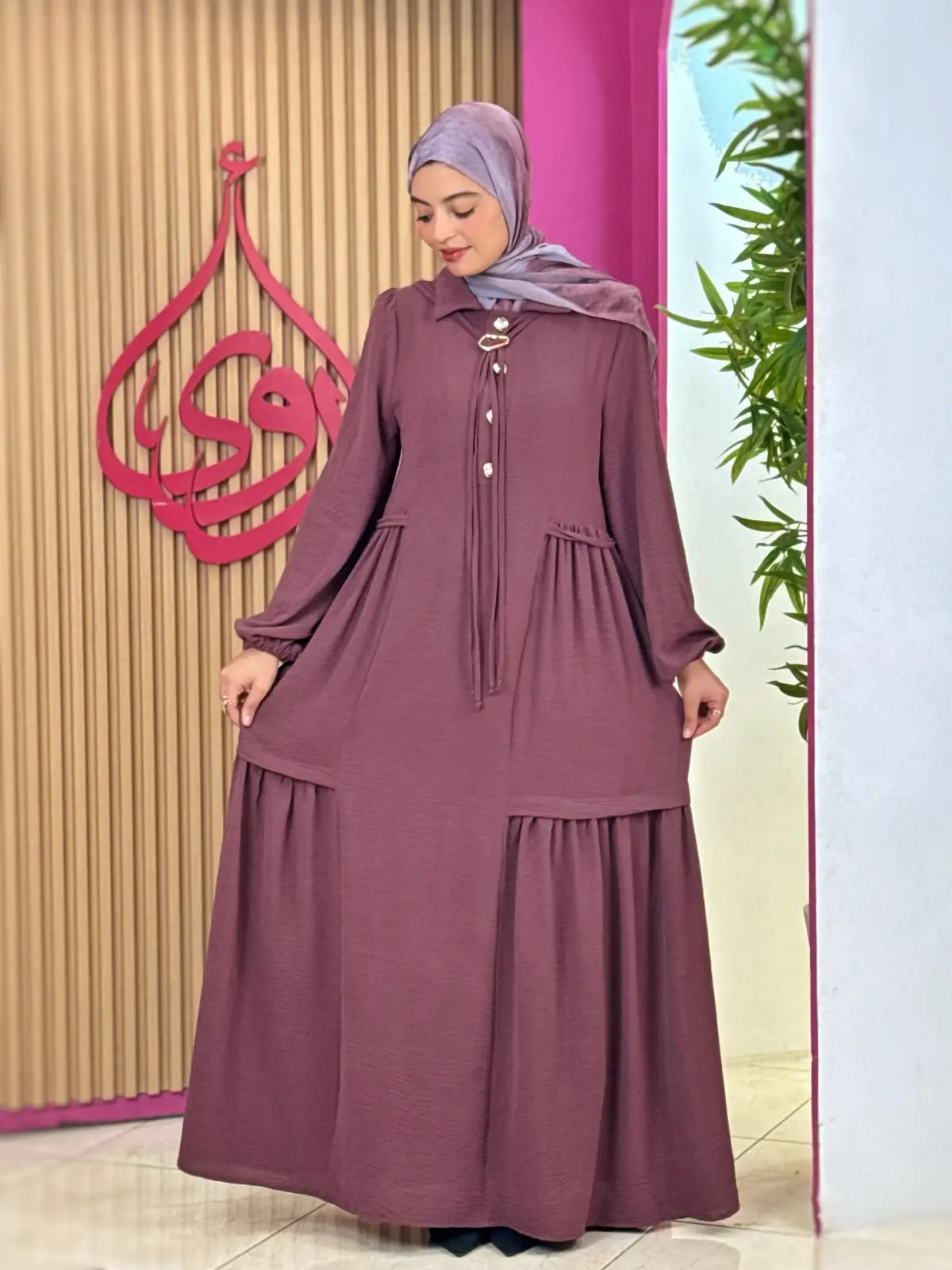 فستان فرح بنفسجي
