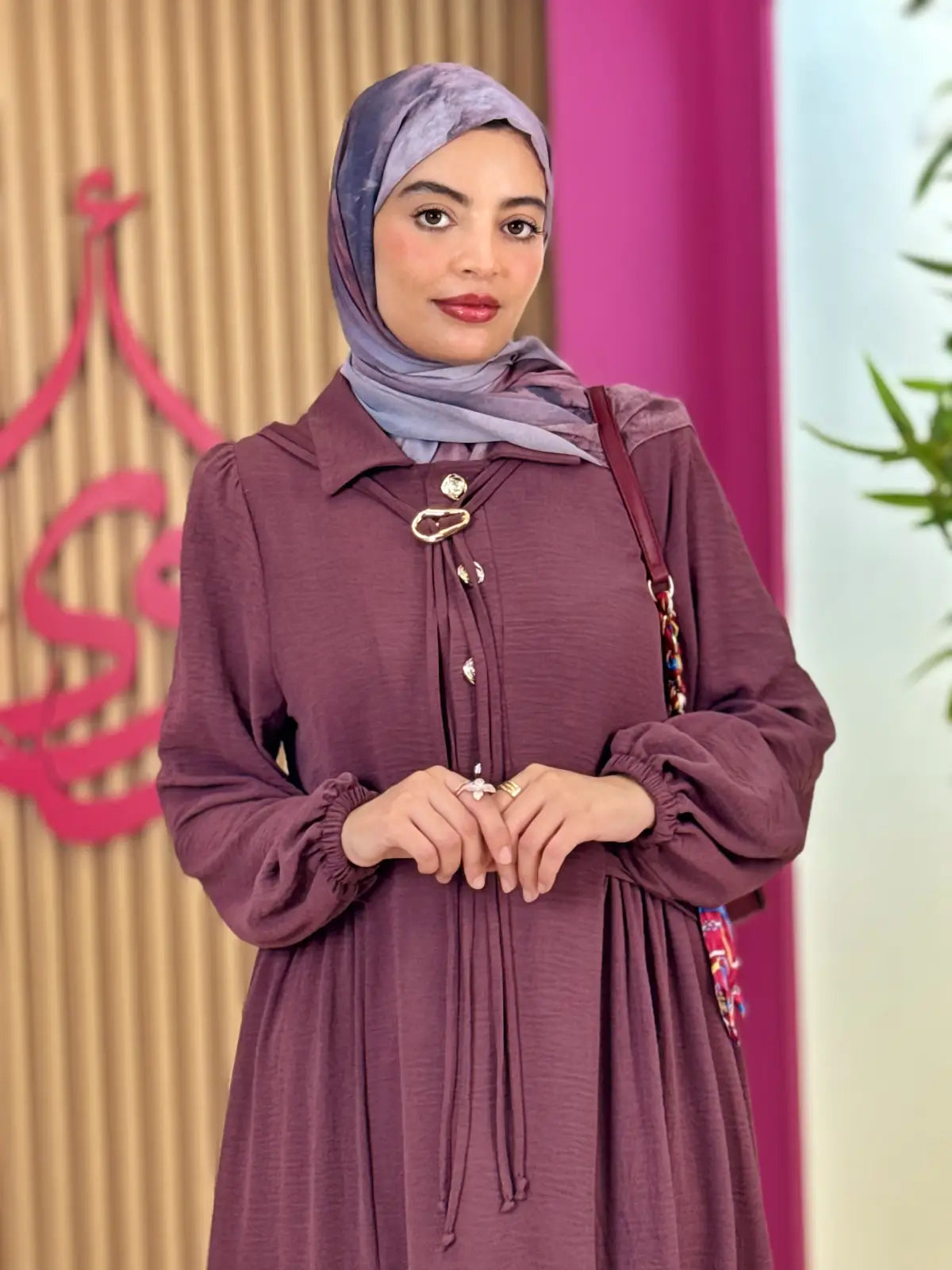 فستان فرح بنفسجي