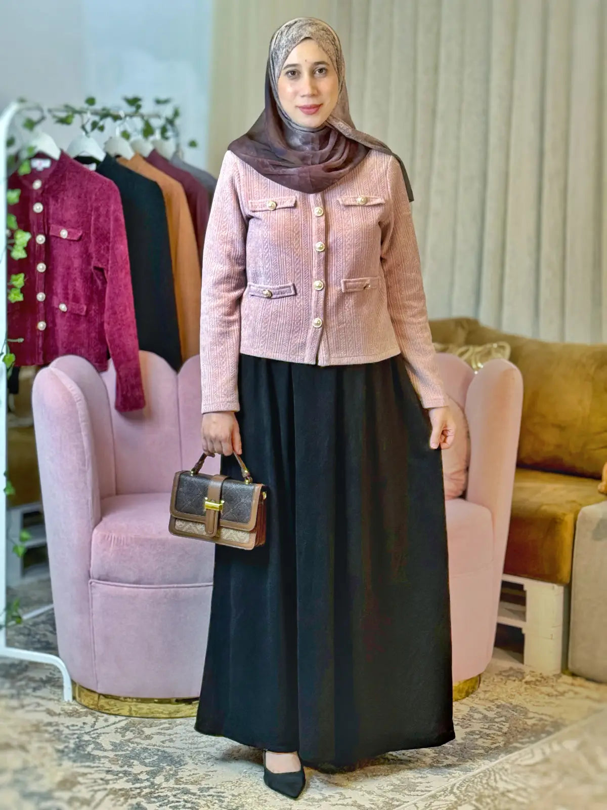 سترة فرح وردي