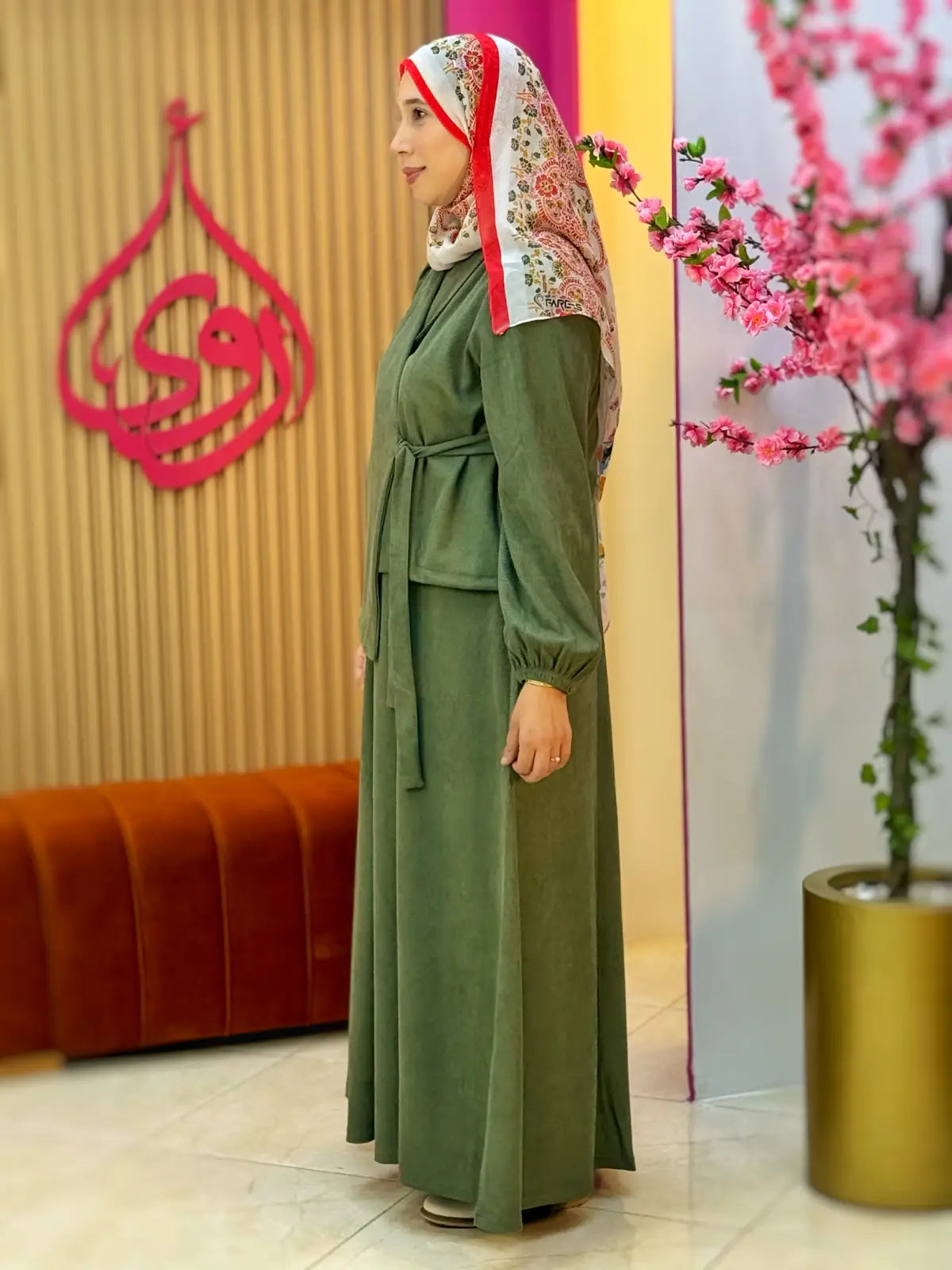 فستان مرجانة أخضر