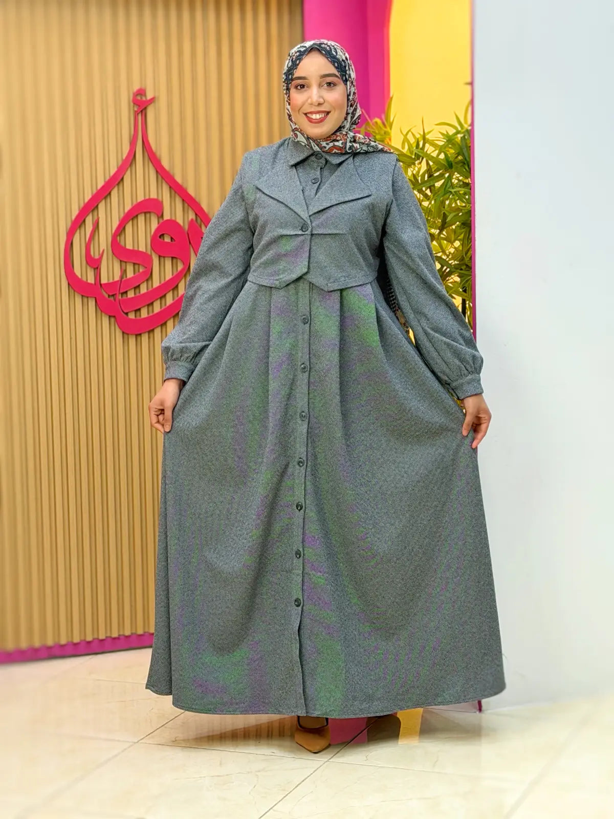 فستان توبة أزرق