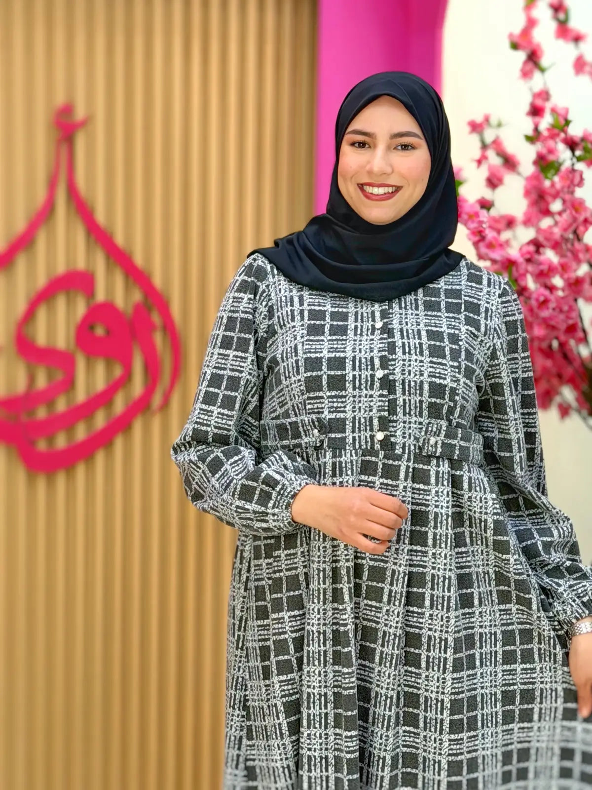 فستان دفئ أسود