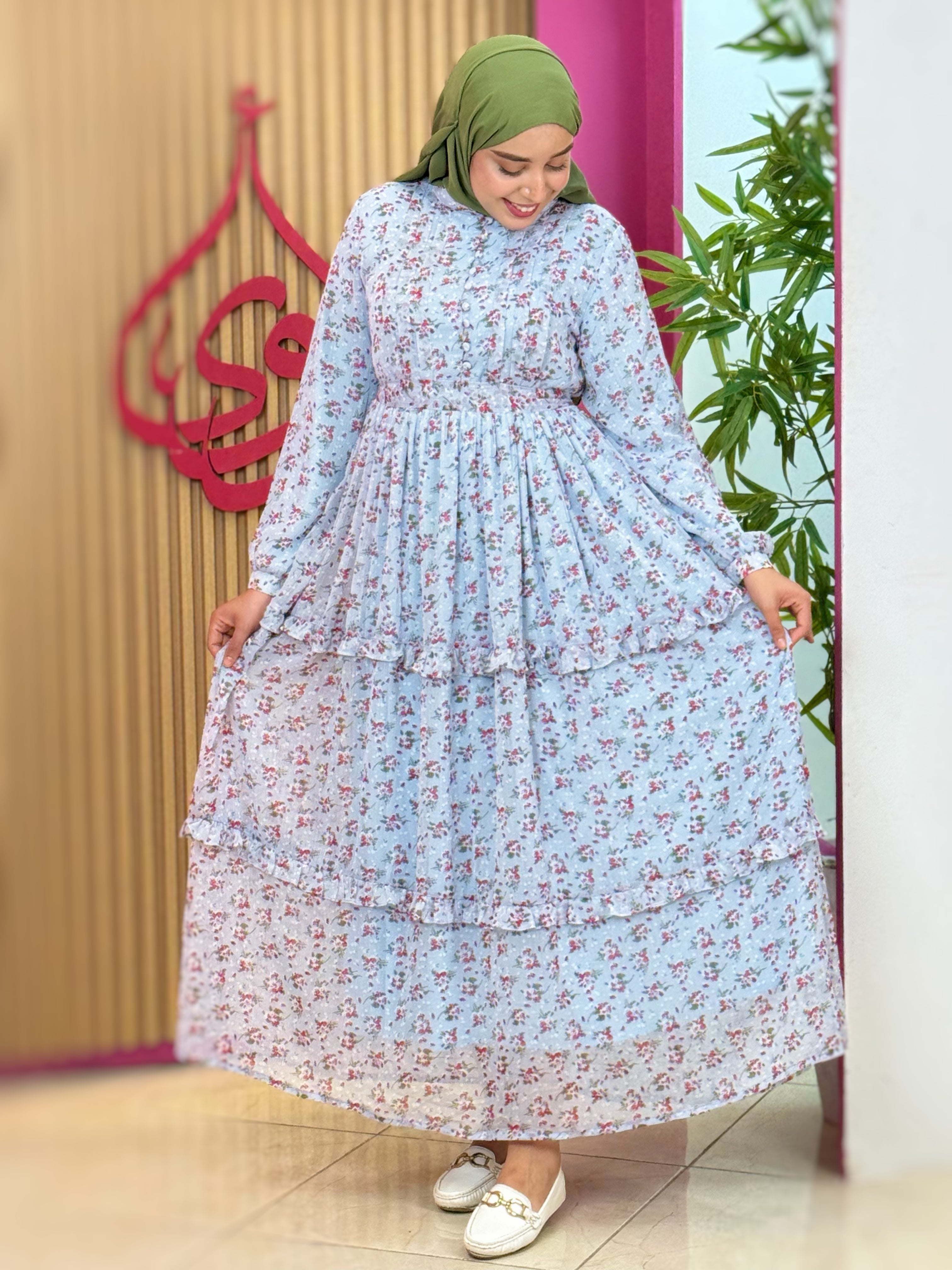 فستان نسمة أزرق سماوي