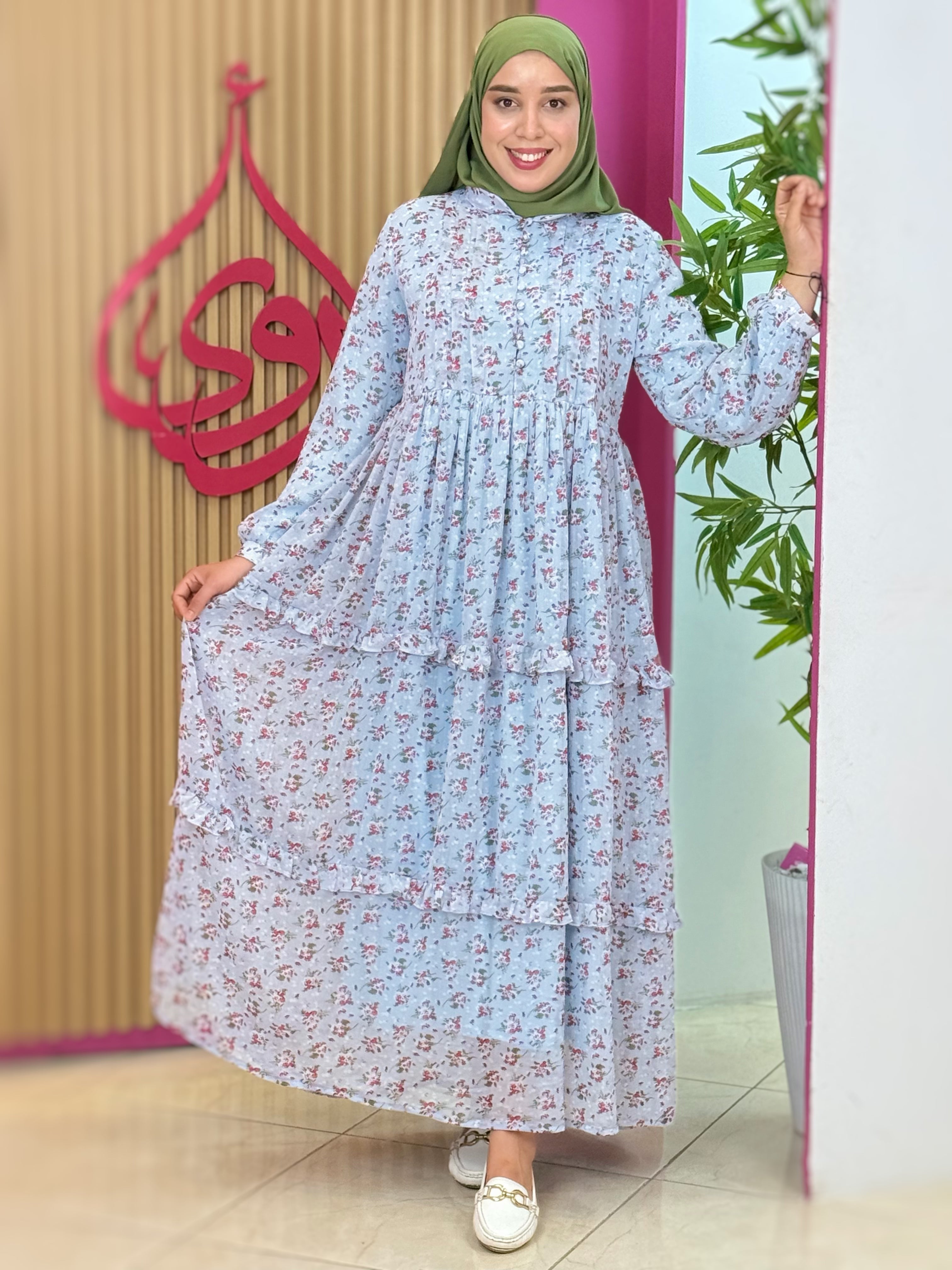 فستان نسمة أزرق سماوي