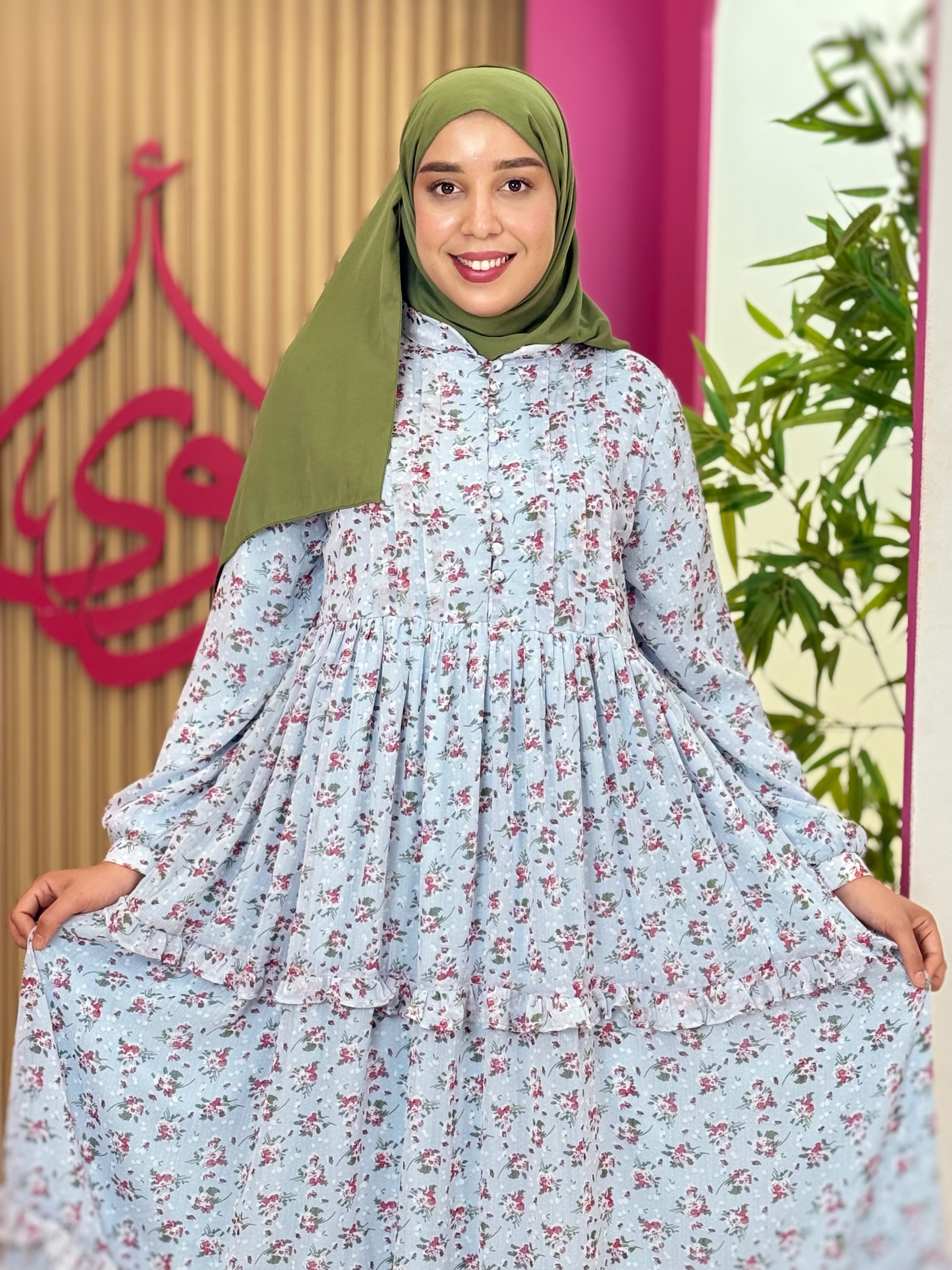 فستان نسمة أزرق سماوي