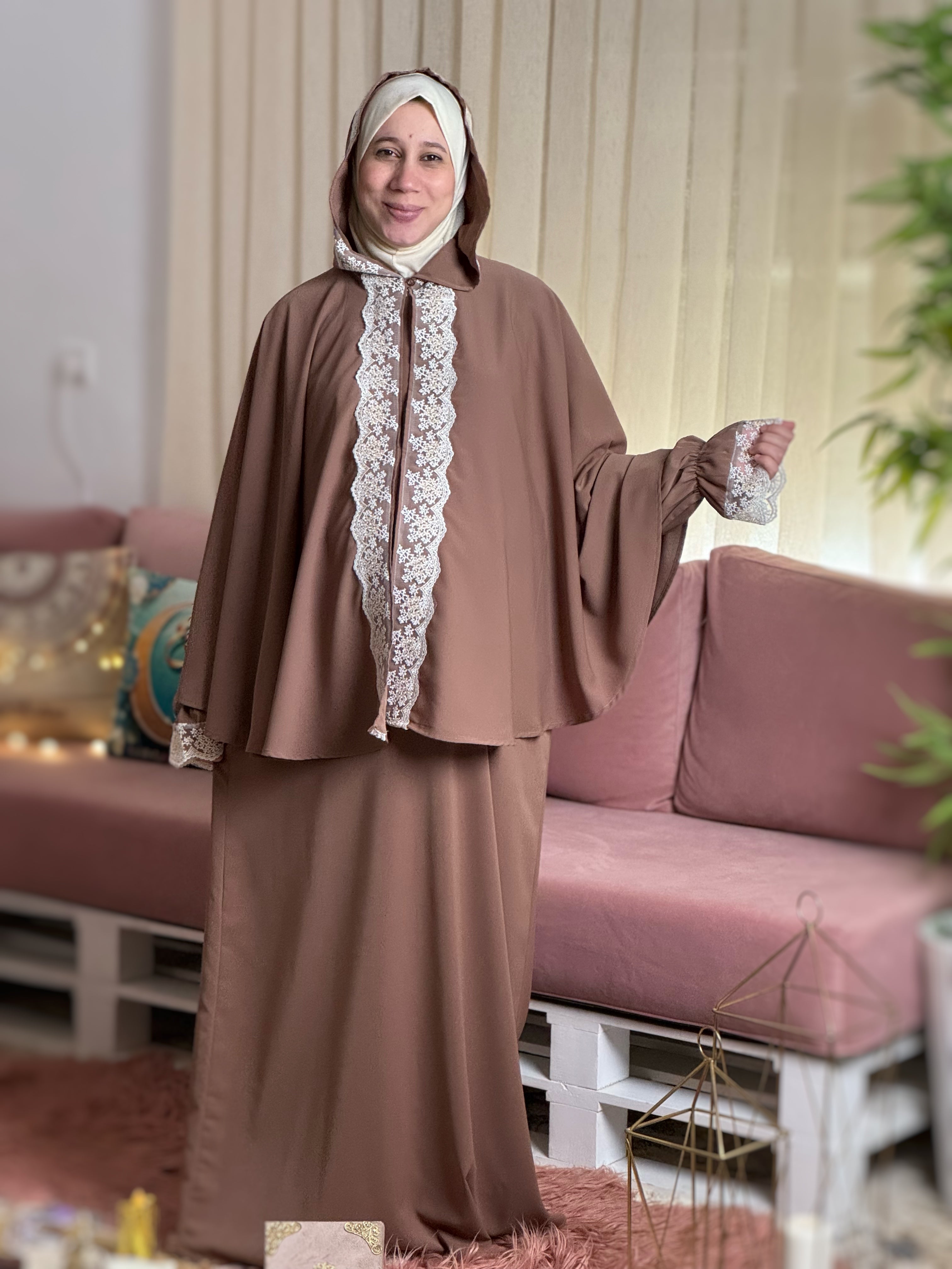 ABAYA MAYMONA Marron