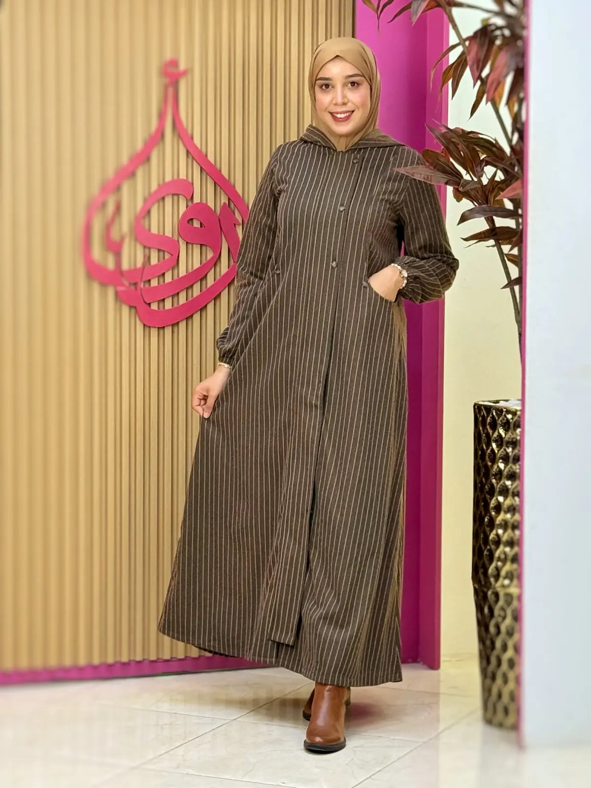 فستان ليان بني