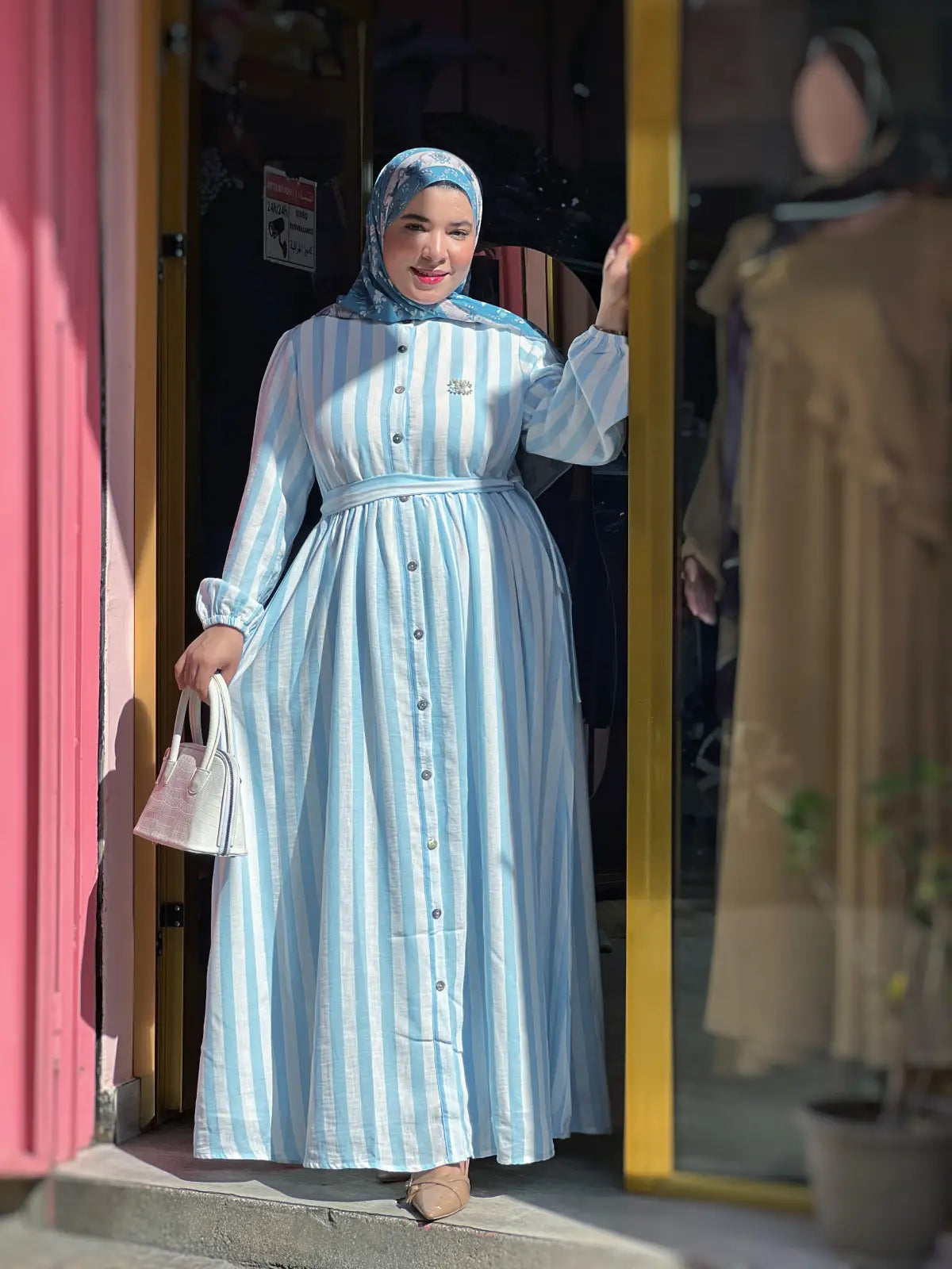 Robe BAHIA Rayée Bleu