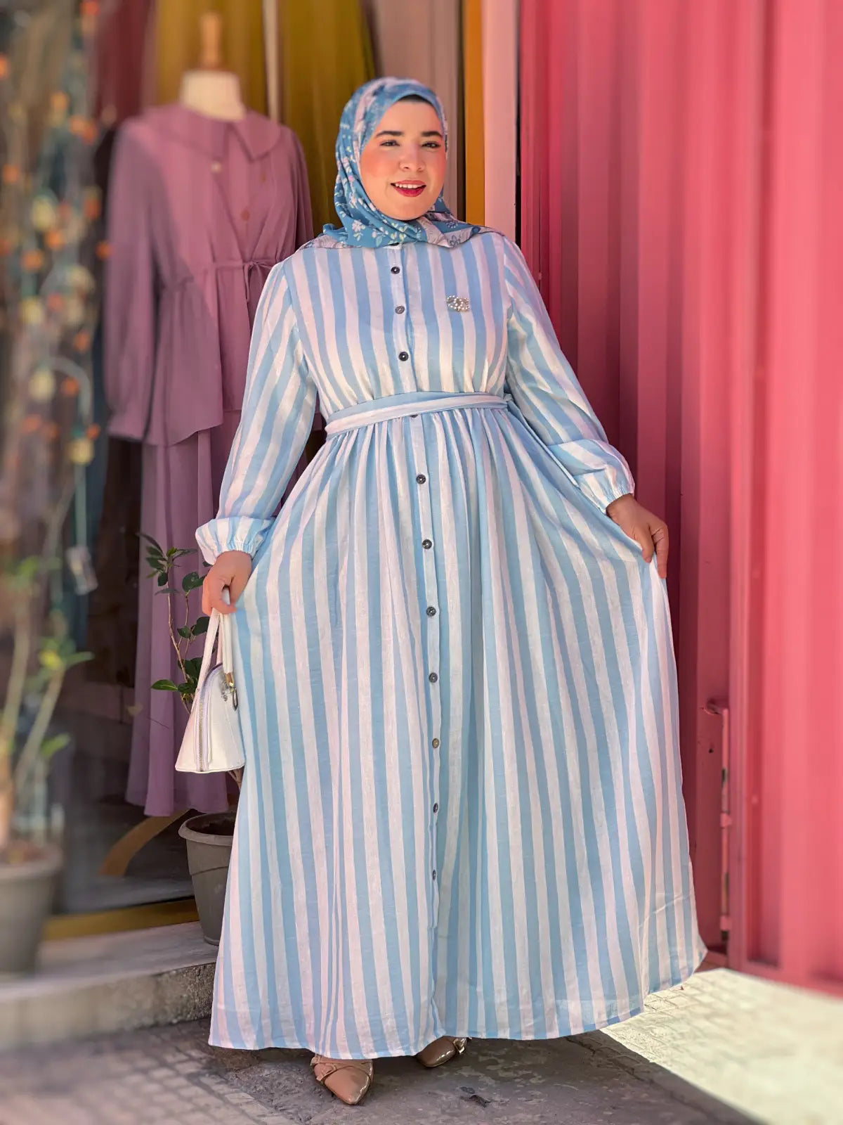 Robe BAHIA Rayée Bleu