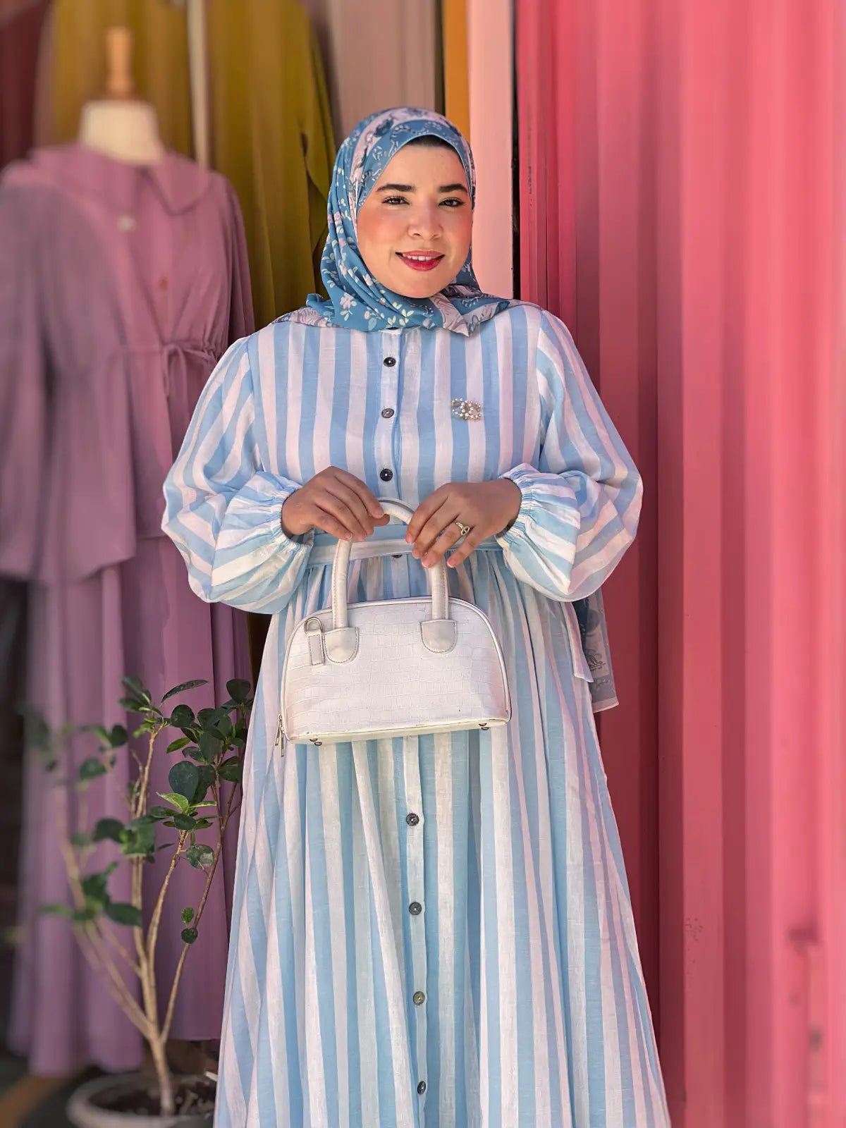 Robe BAHIA Rayée Bleu
