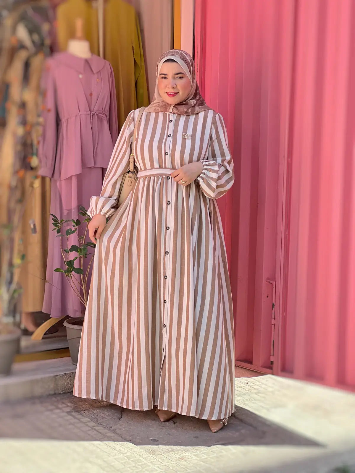 Robe BAHIA Rayée Sablé