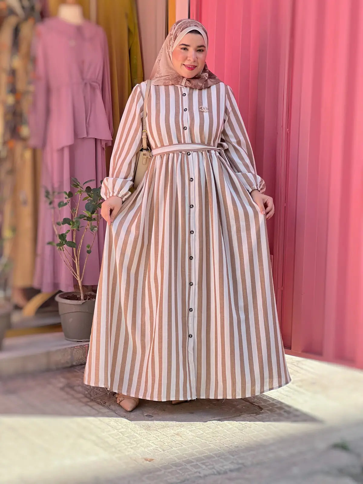 Robe BAHIA Rayée Sablé