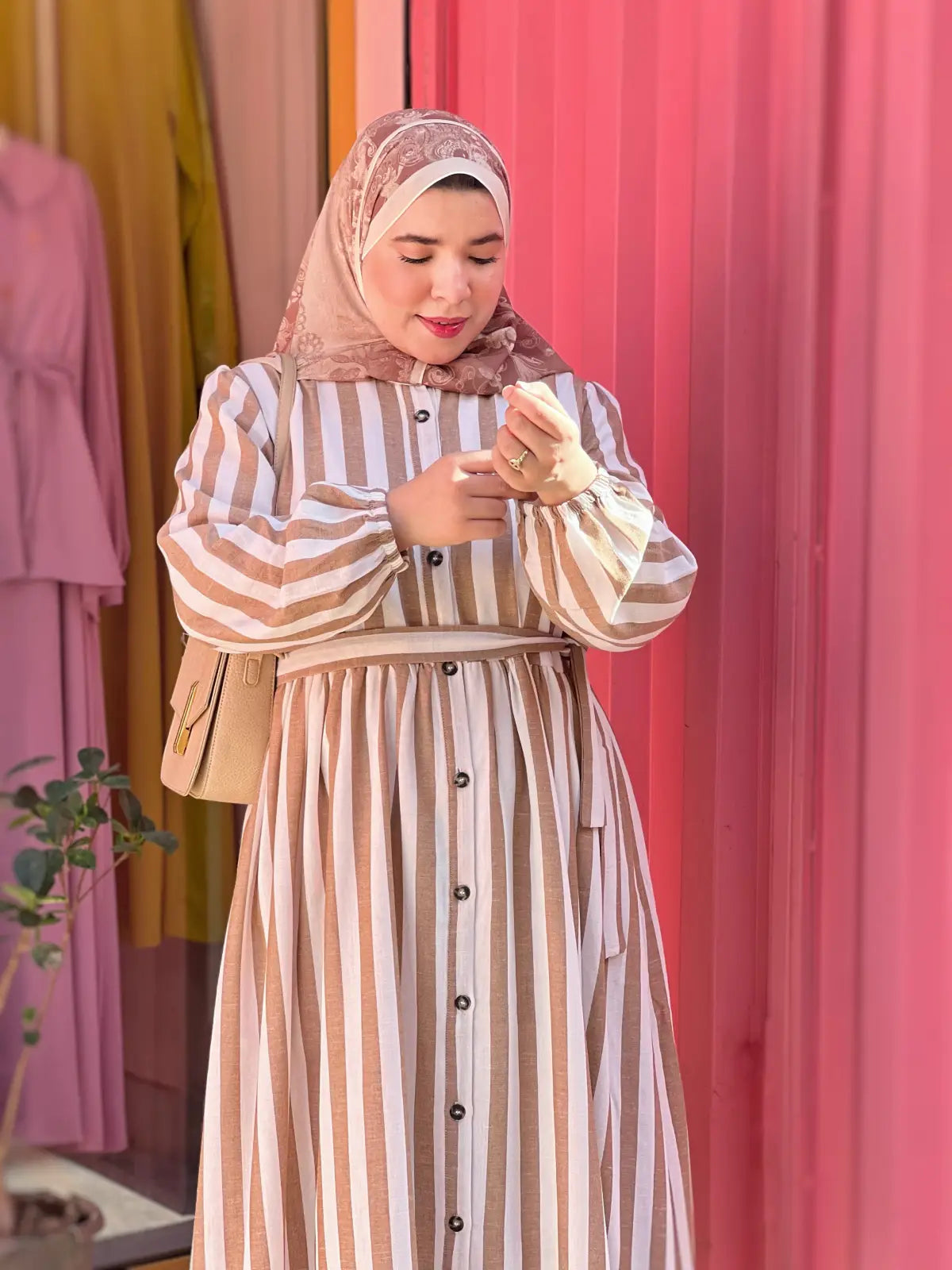 Robe BAHIA Rayée Sablé